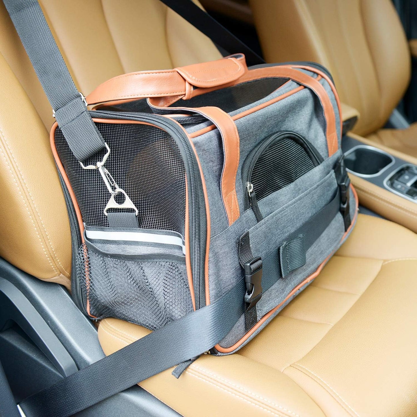 Pet Carrier for Cats and Small Dogs Airline Approved Soft Sided Carrier,Ventilated Pet Travel Carrier,Car Seat Safe Carrier