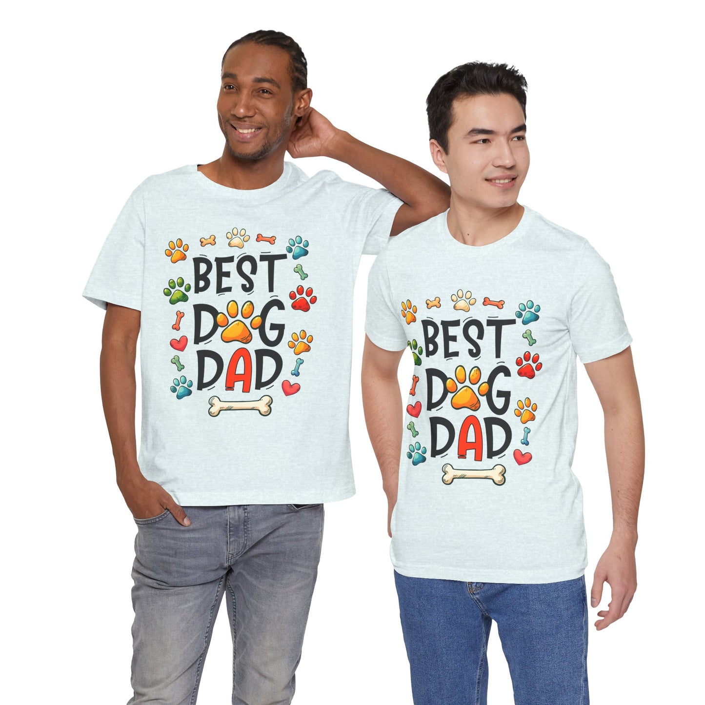 Best Dog Dad Tee - Fun Pet Lover Short Sleeve Shirt