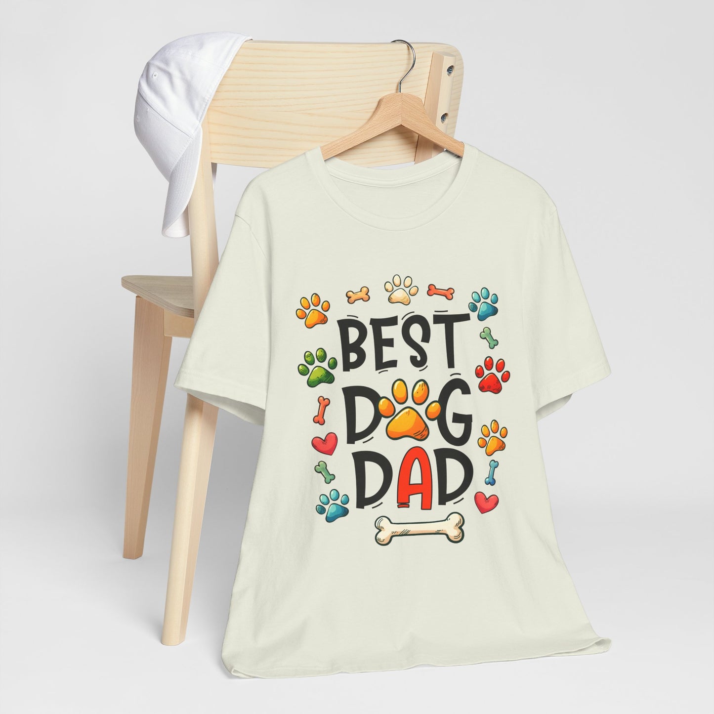 Best Dog Dad Tee - Fun Pet Lover Short Sleeve Shirt