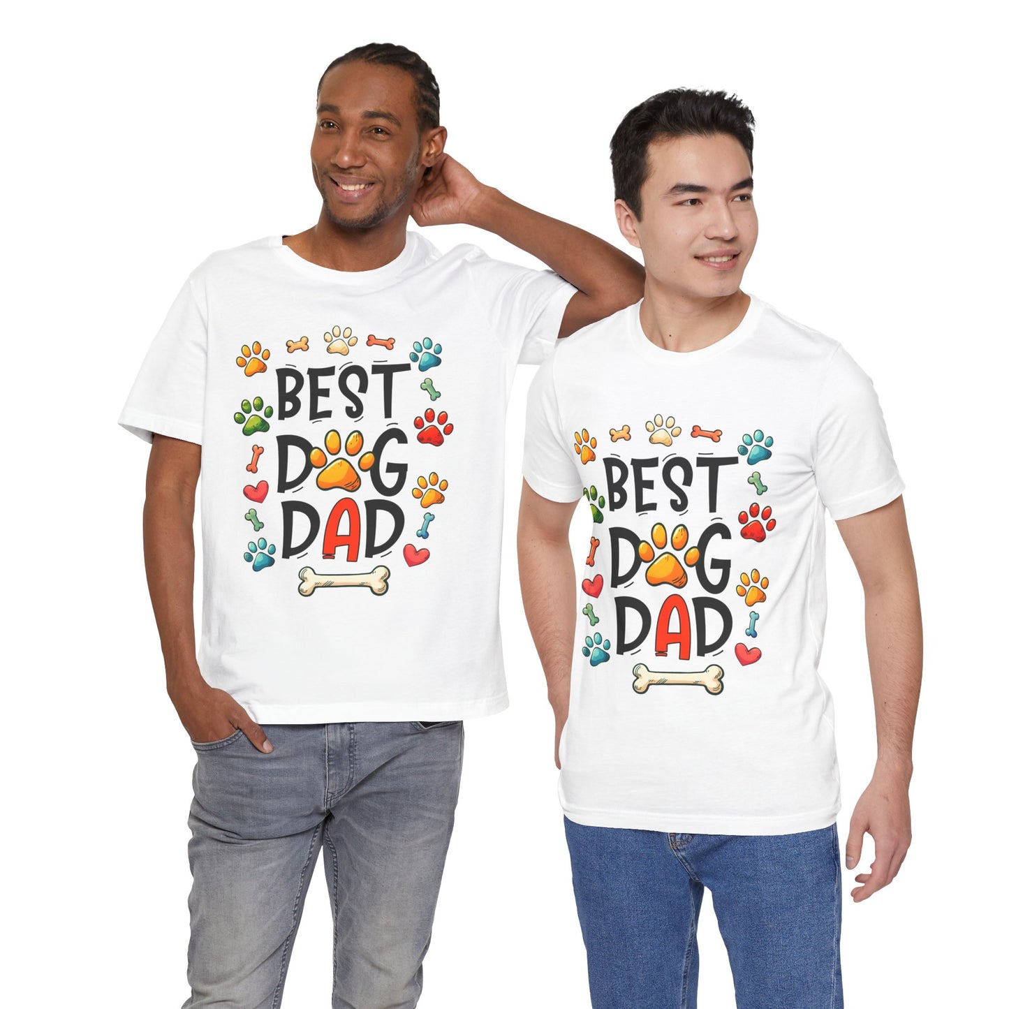Best Dog Dad Tee - Fun Pet Lover Short Sleeve Shirt