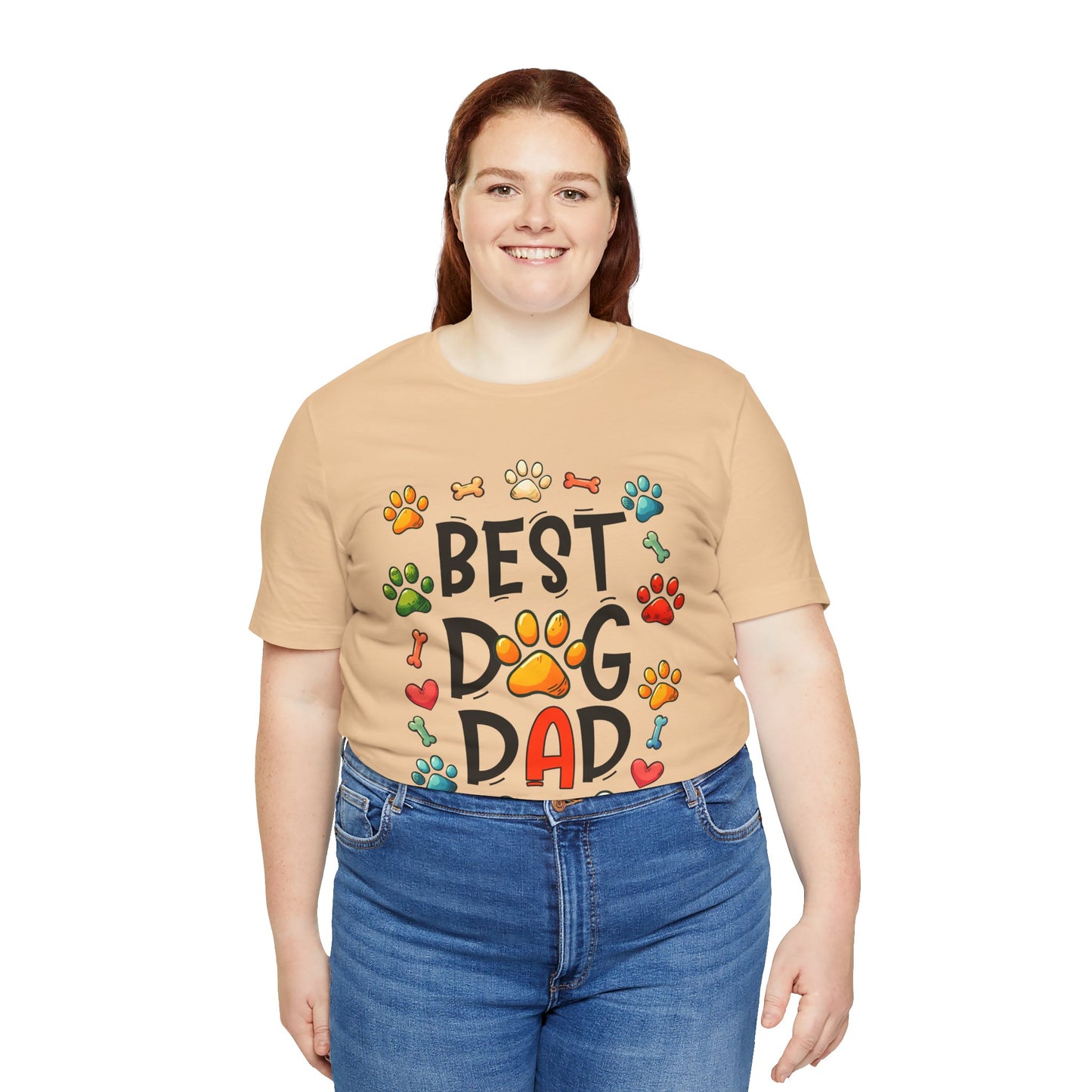 Best Dog Dad Tee - Fun Pet Lover Short Sleeve Shirt