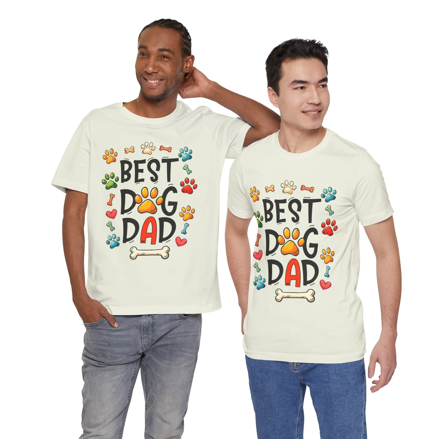 Best Dog Dad Tee - Fun Pet Lover Short Sleeve Shirt