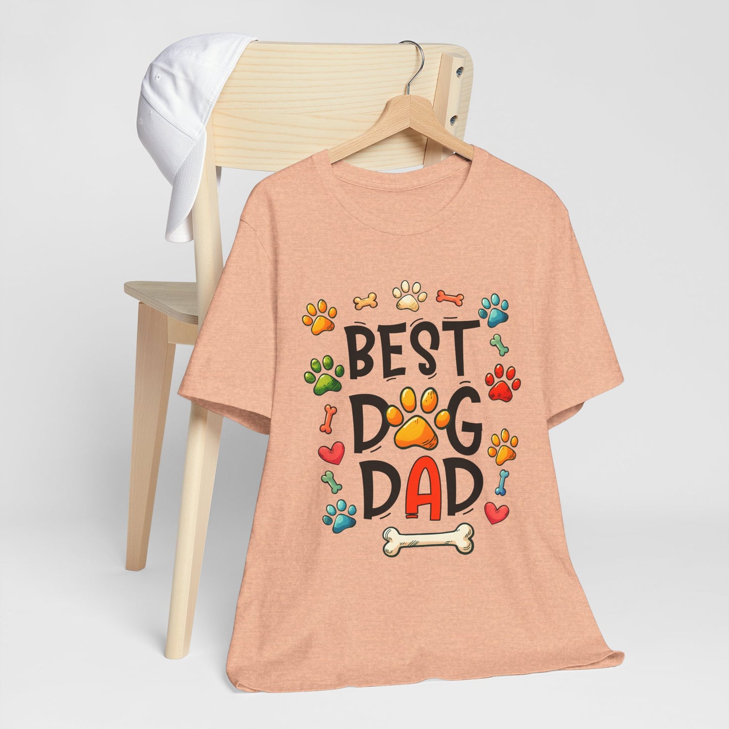 Best Dog Dad Tee - Fun Pet Lover Short Sleeve Shirt