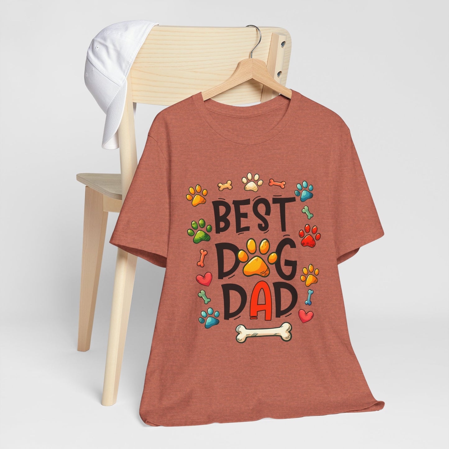 Best Dog Dad Tee - Fun Pet Lover Short Sleeve Shirt