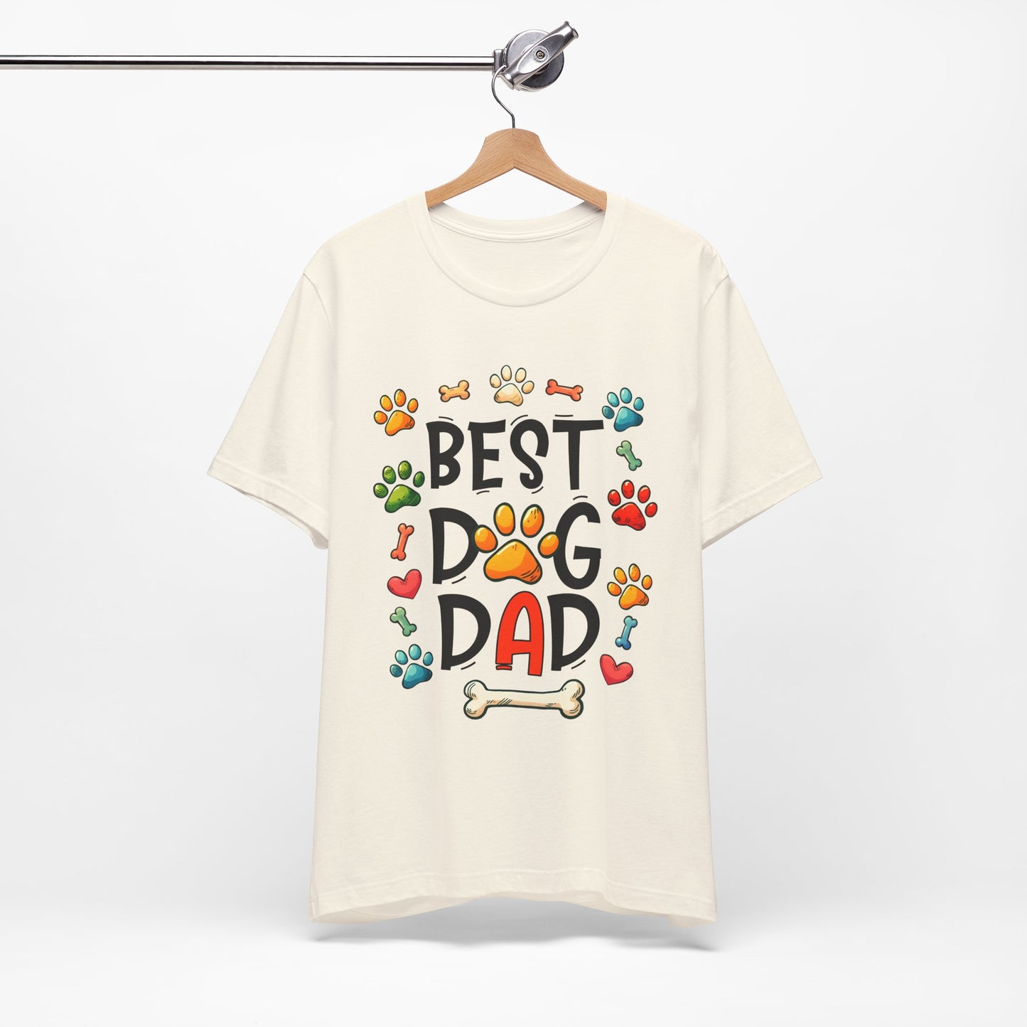 Best Dog Dad Tee - Fun Pet Lover Short Sleeve Shirt