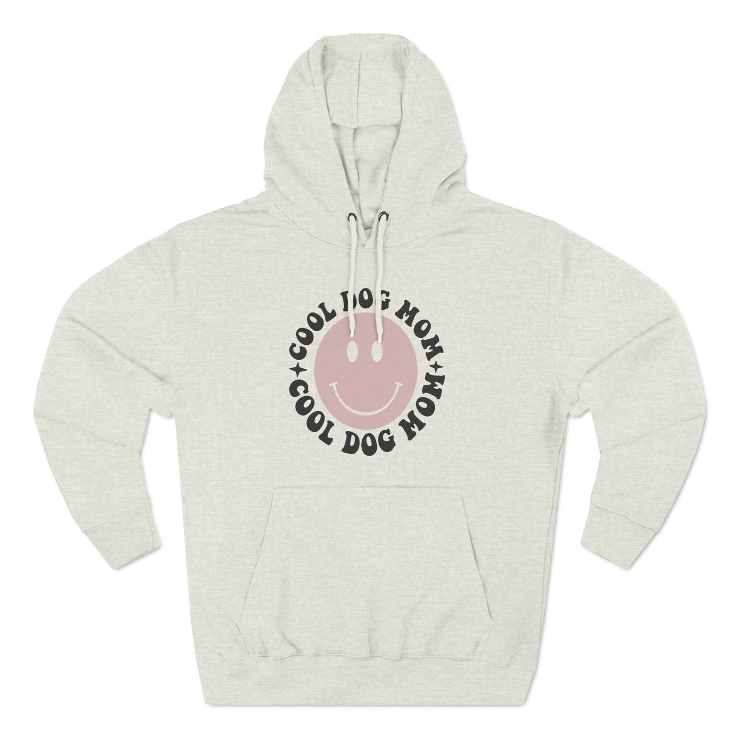 Cool Dog Mom Three-Panel Fleece Hoodie - Perfect Gift for Dog Lovers