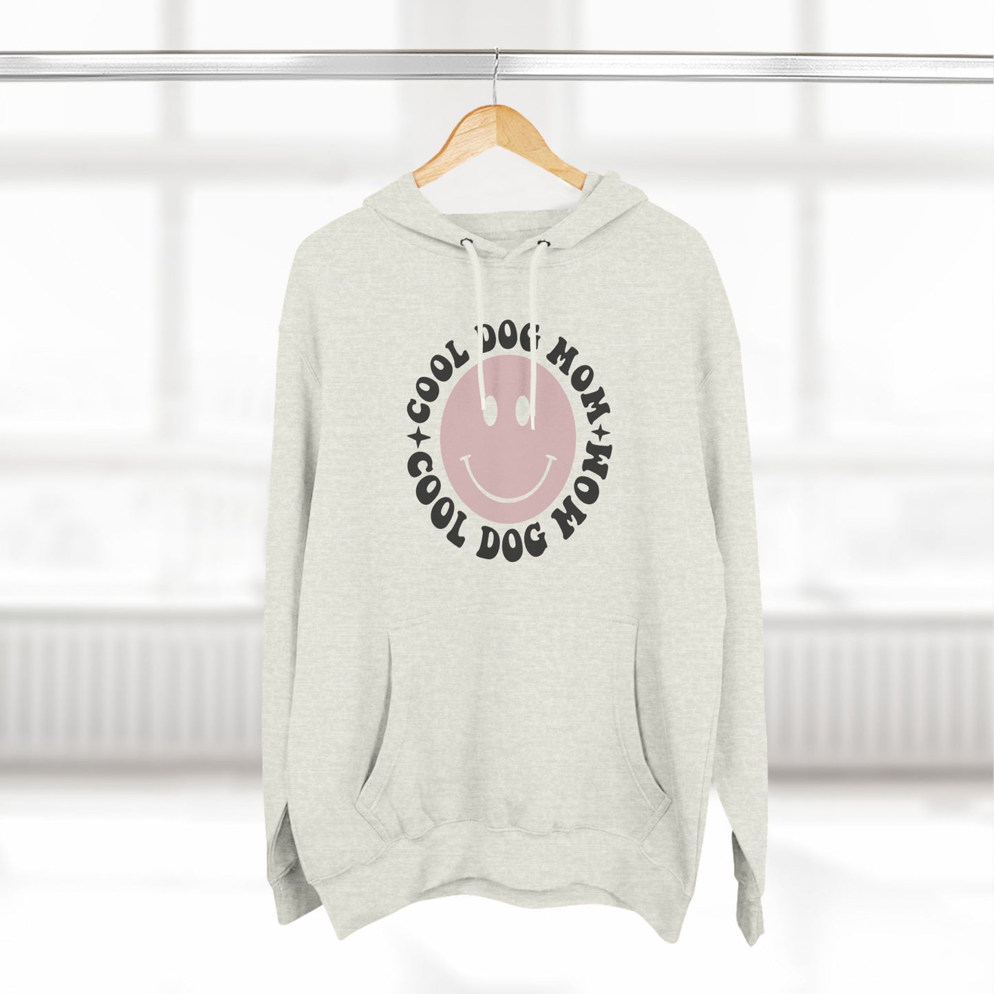 Cool Dog Mom Three-Panel Fleece Hoodie - Perfect Gift for Dog Lovers