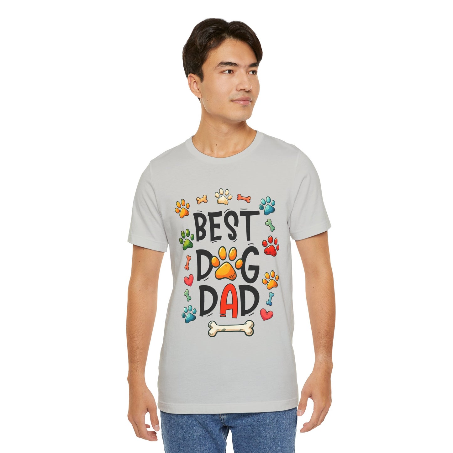 Best Dog Dad Tee - Fun Pet Lover Short Sleeve Shirt