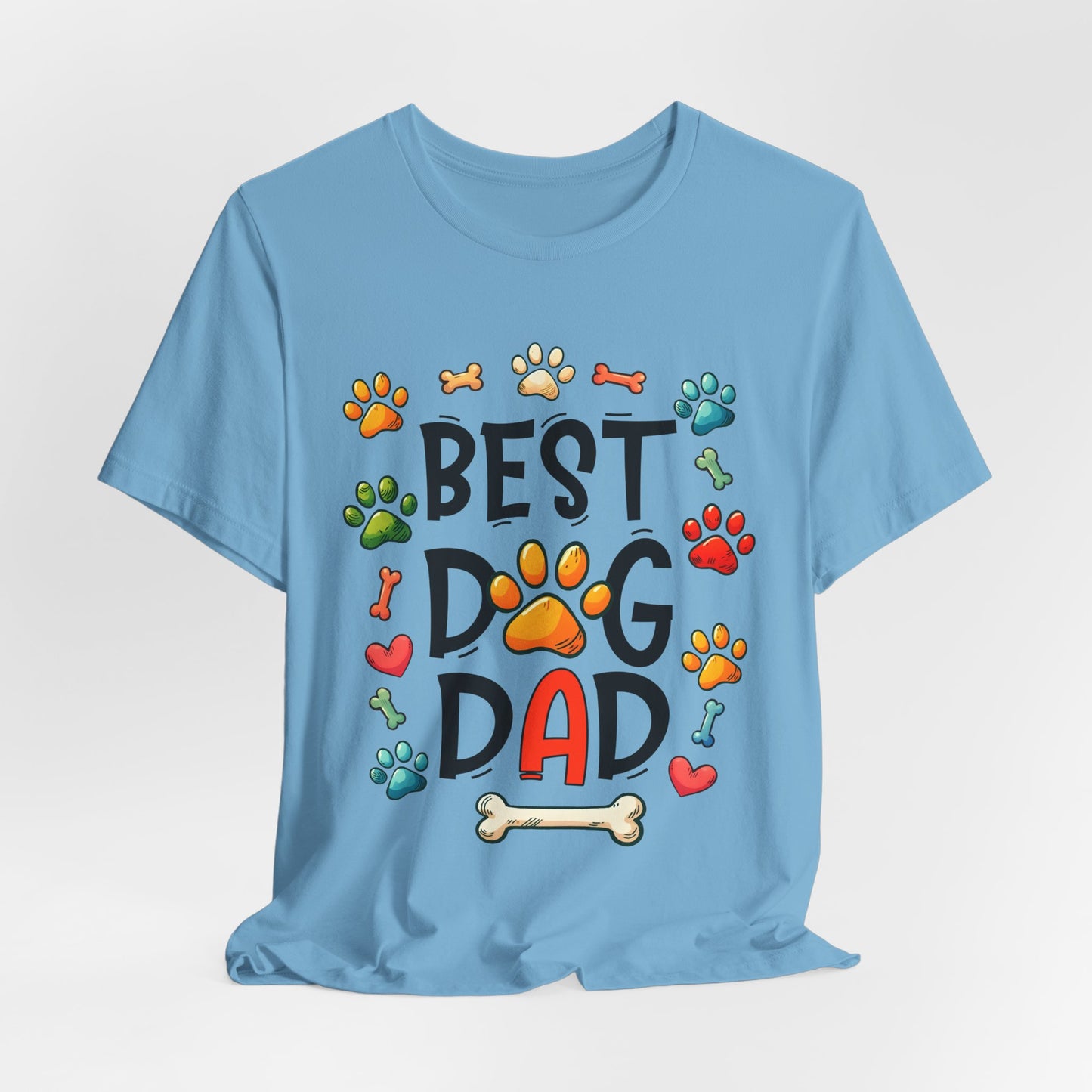Best Dog Dad Tee - Fun Pet Lover Short Sleeve Shirt