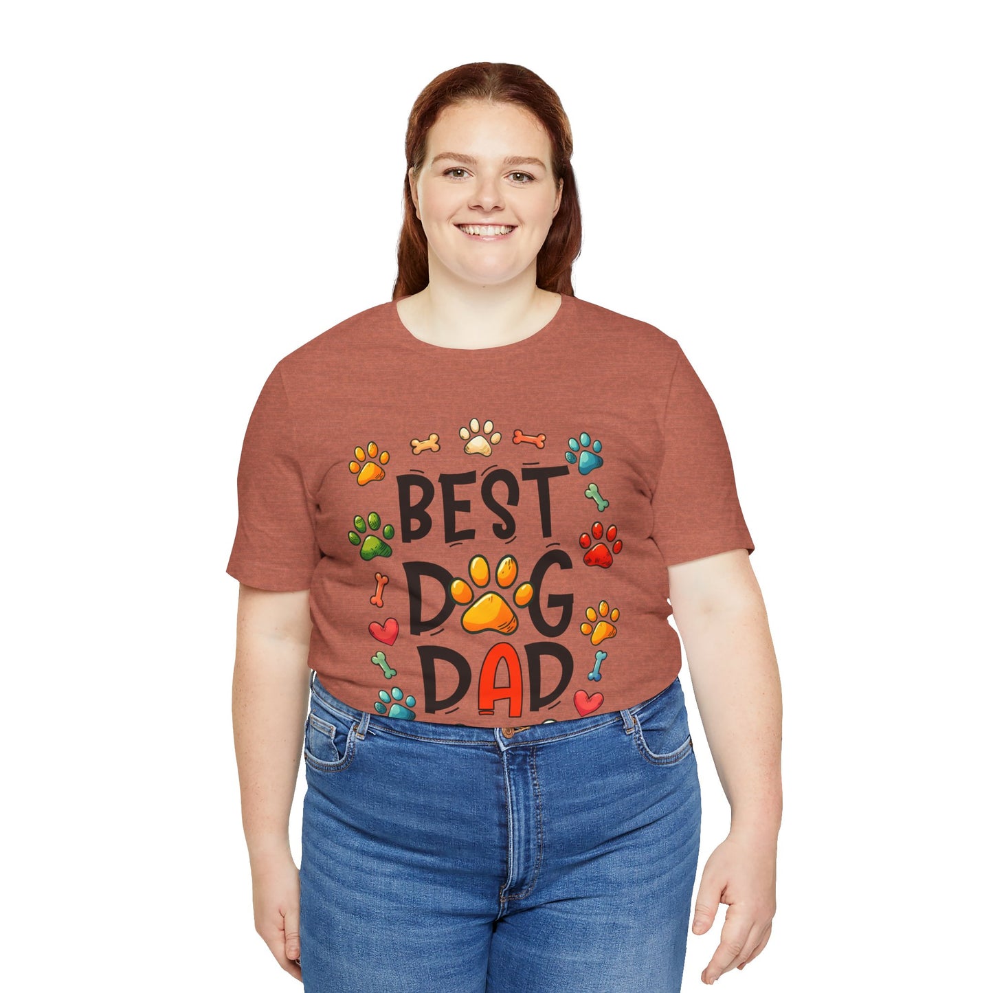 Best Dog Dad Tee - Fun Pet Lover Short Sleeve Shirt