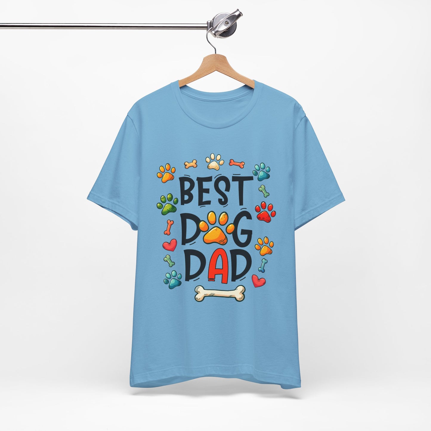 Best Dog Dad Tee - Fun Pet Lover Short Sleeve Shirt