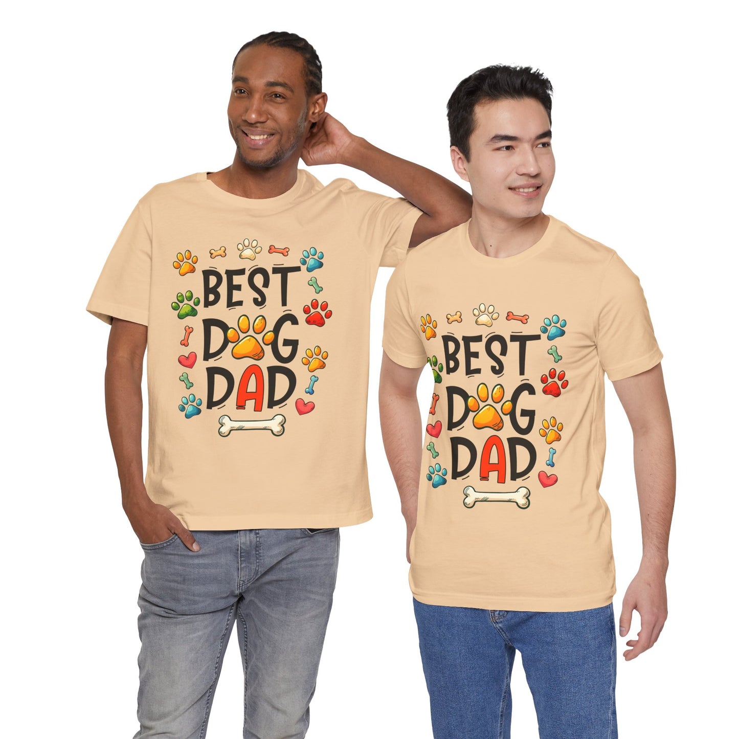 Best Dog Dad Tee - Fun Pet Lover Short Sleeve Shirt
