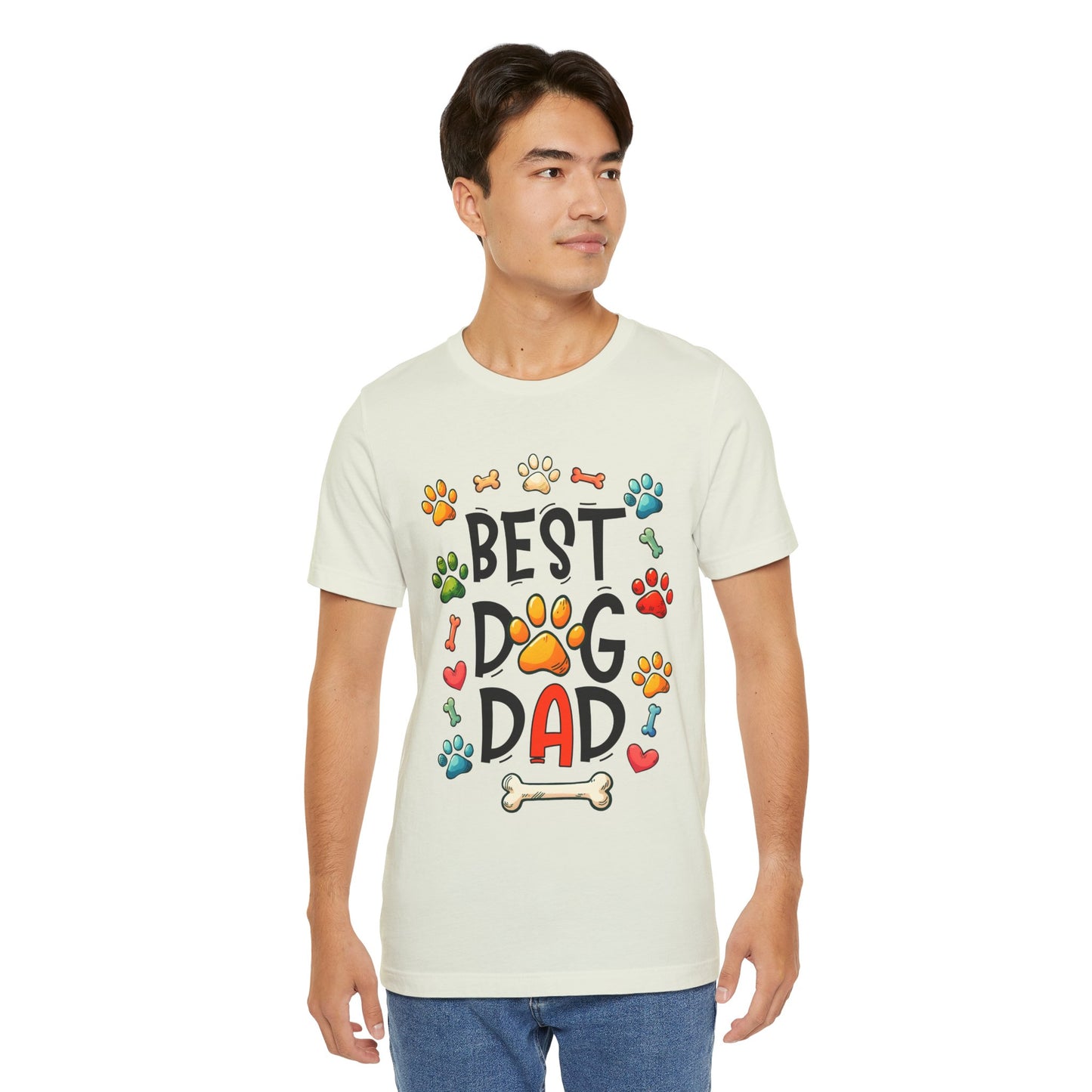 Best Dog Dad Tee - Fun Pet Lover Short Sleeve Shirt