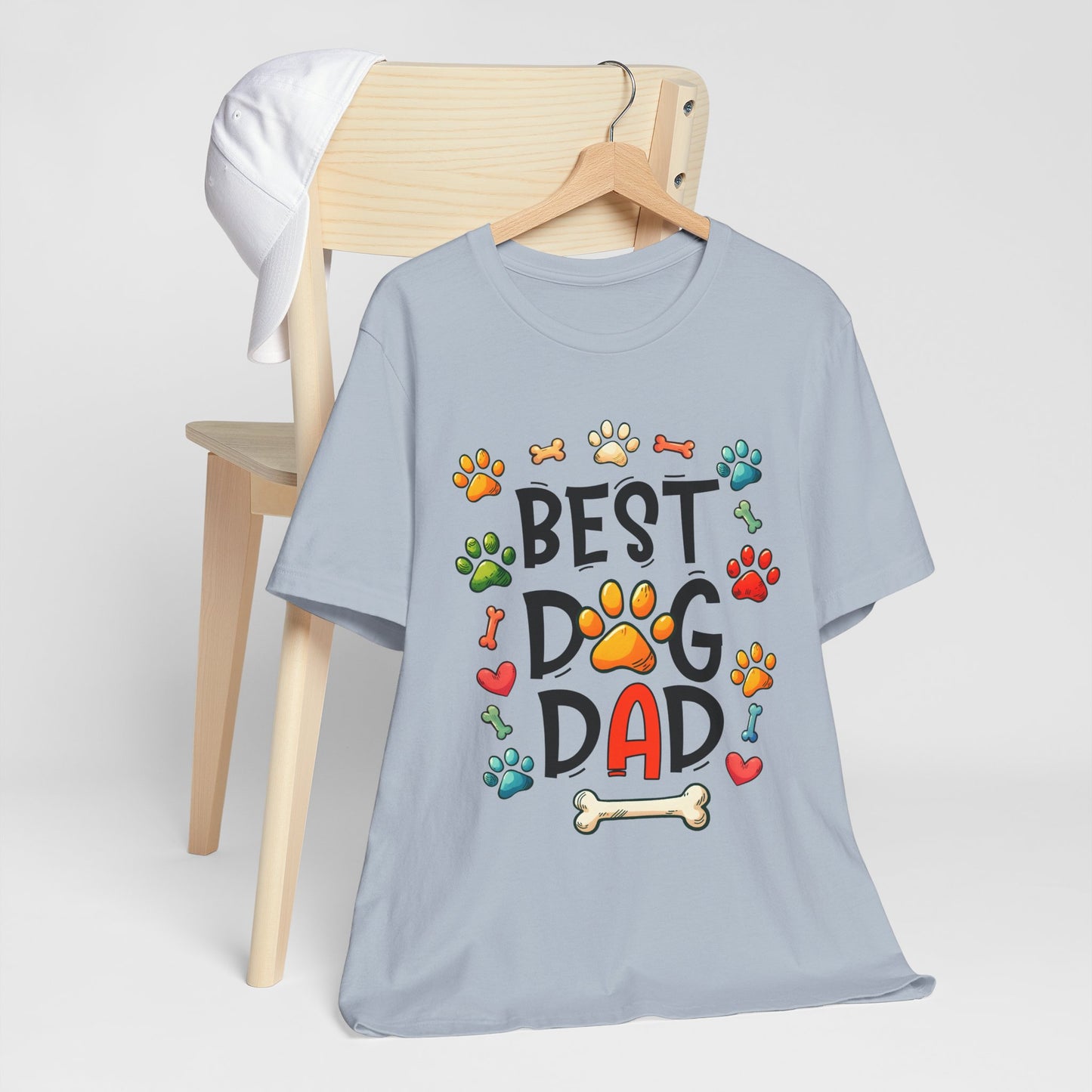 Best Dog Dad Tee - Fun Pet Lover Short Sleeve Shirt