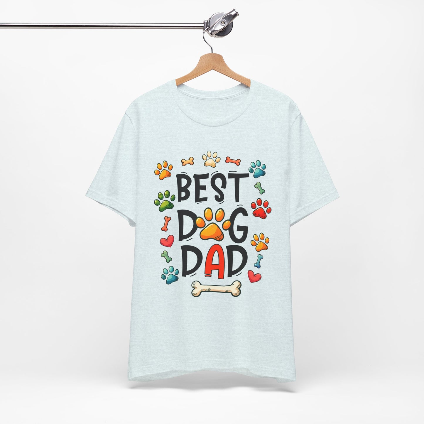 Best Dog Dad Tee - Fun Pet Lover Short Sleeve Shirt