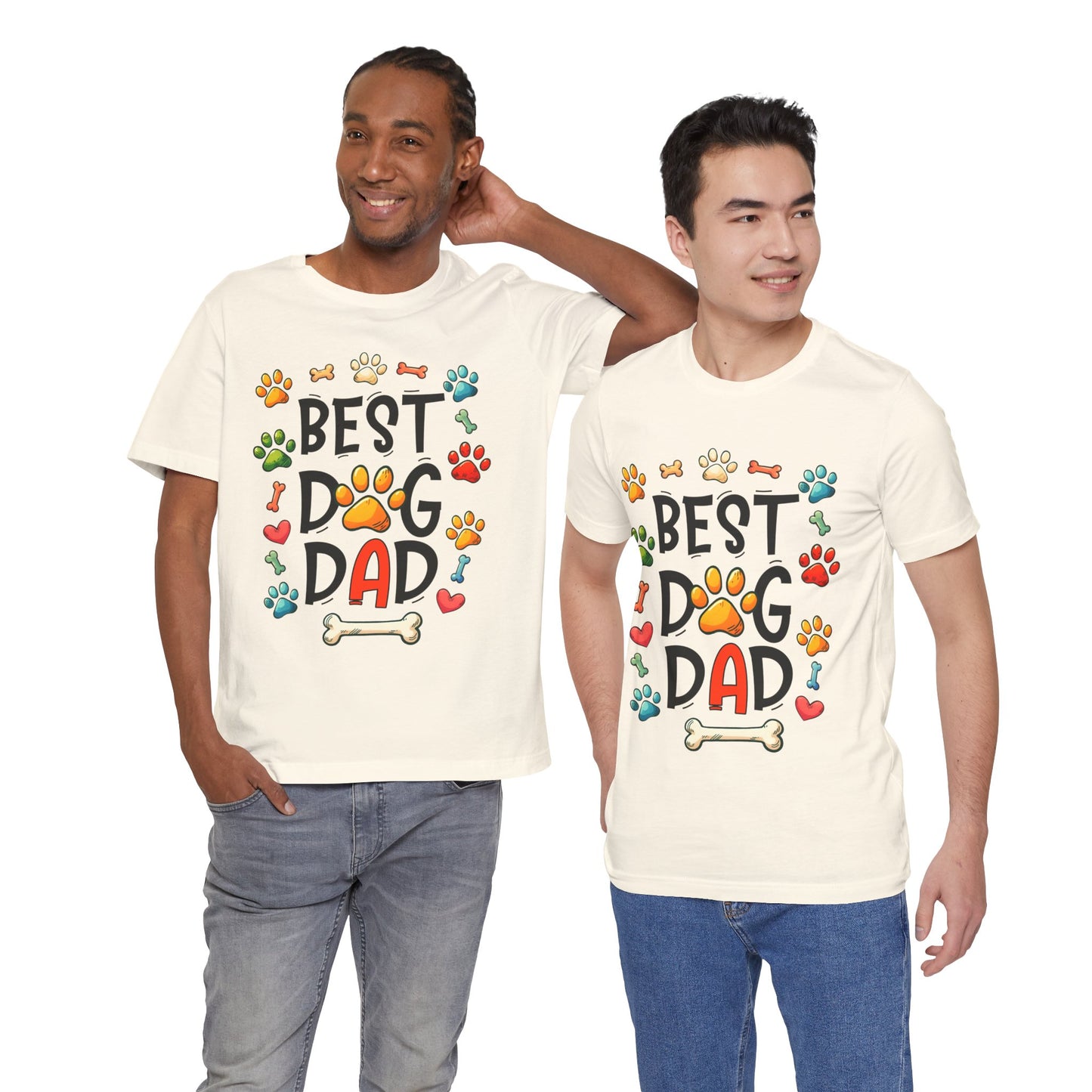 Best Dog Dad Tee - Fun Pet Lover Short Sleeve Shirt