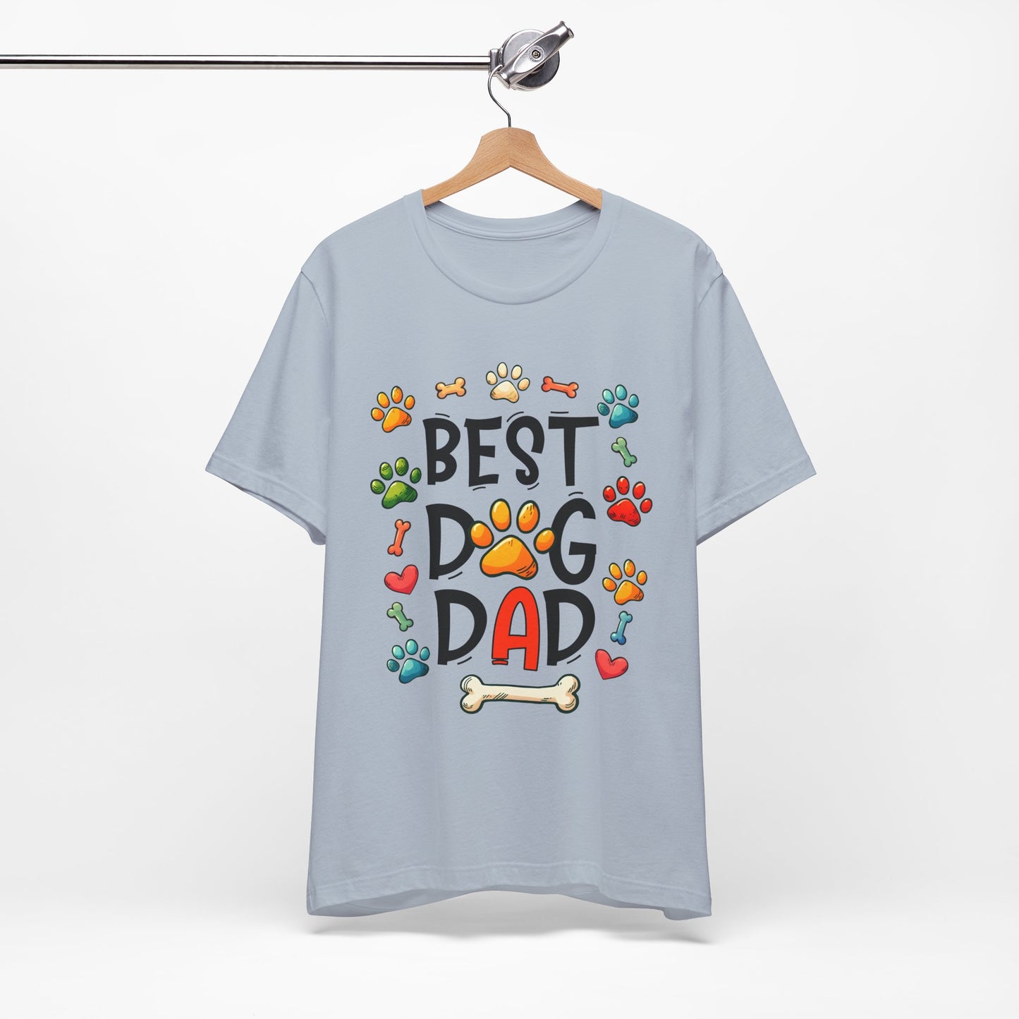 Best Dog Dad Tee - Fun Pet Lover Short Sleeve Shirt