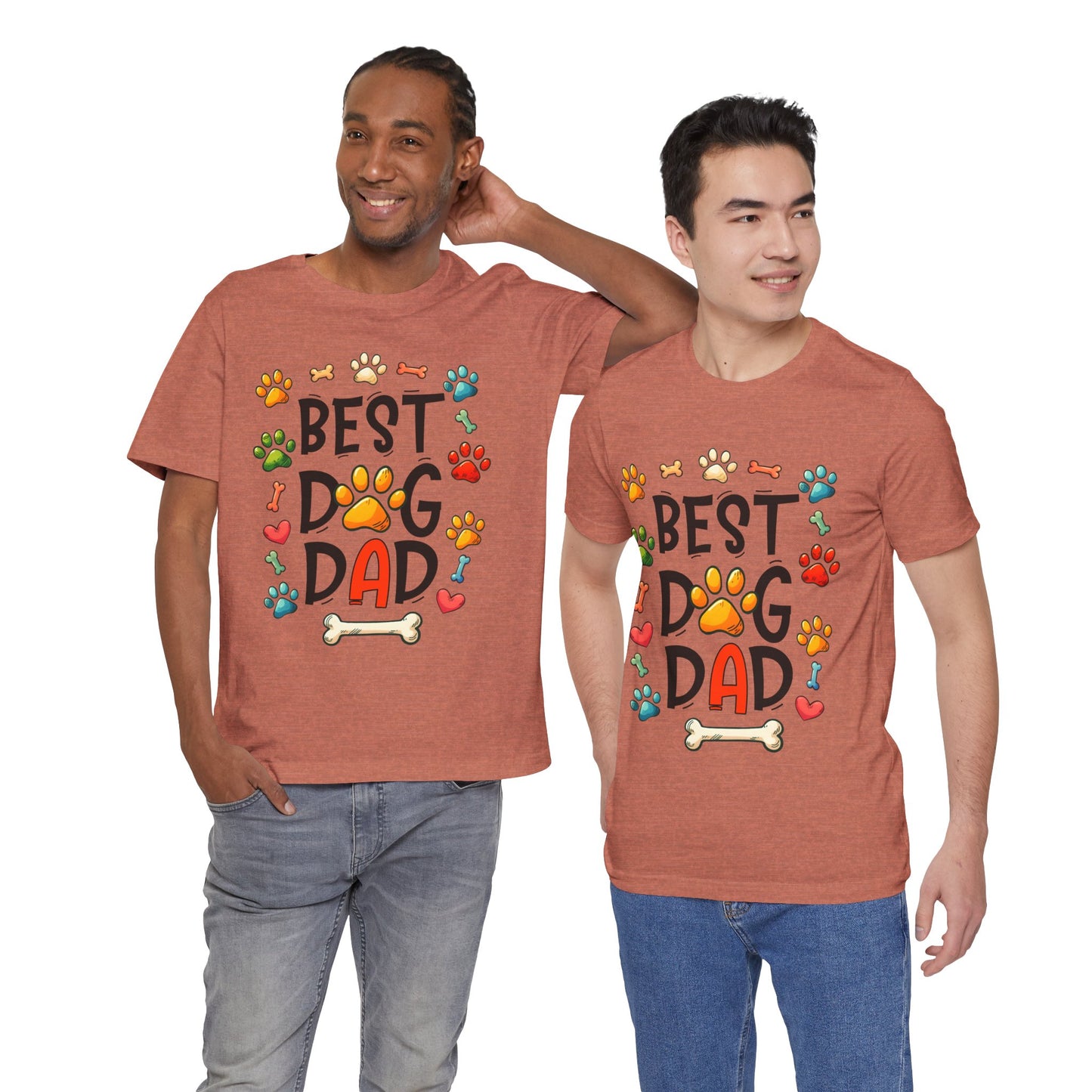Best Dog Dad Tee - Fun Pet Lover Short Sleeve Shirt