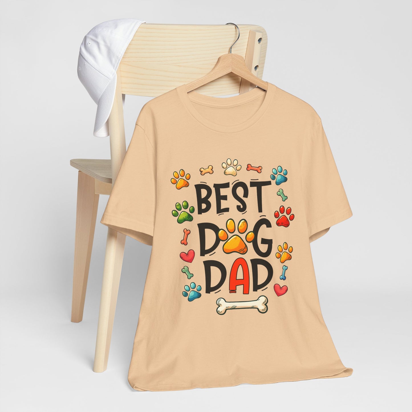 Best Dog Dad Tee - Fun Pet Lover Short Sleeve Shirt