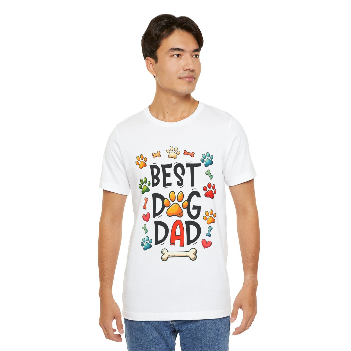 Best Dog Dad Tee - Fun Pet Lover Short Sleeve Shirt