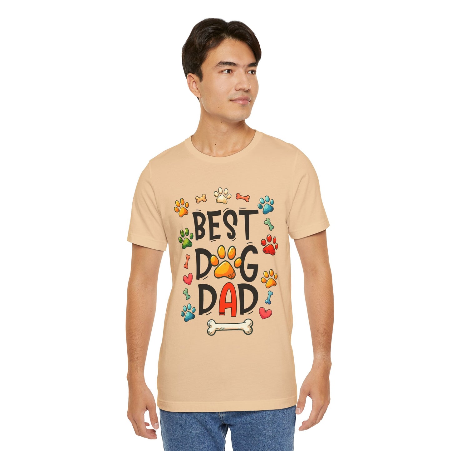 Best Dog Dad Tee - Fun Pet Lover Short Sleeve Shirt