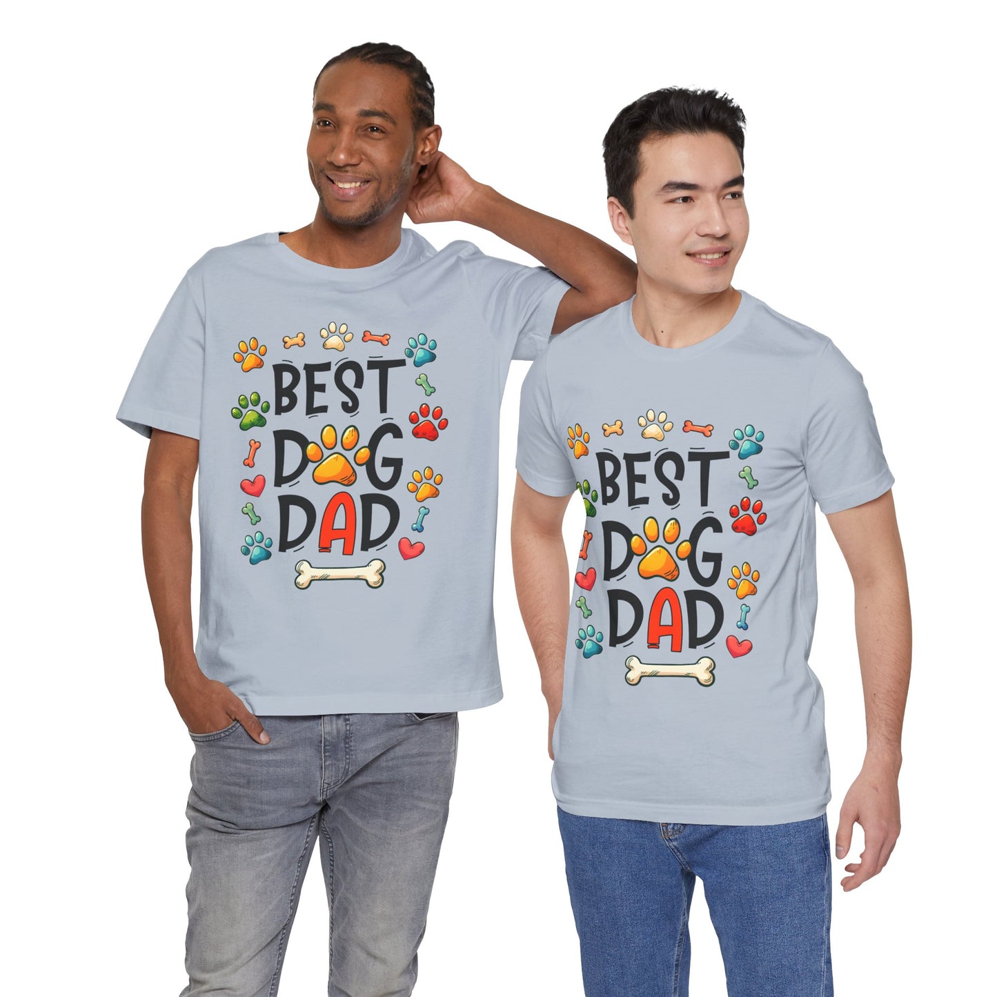 Best Dog Dad Tee - Fun Pet Lover Short Sleeve Shirt