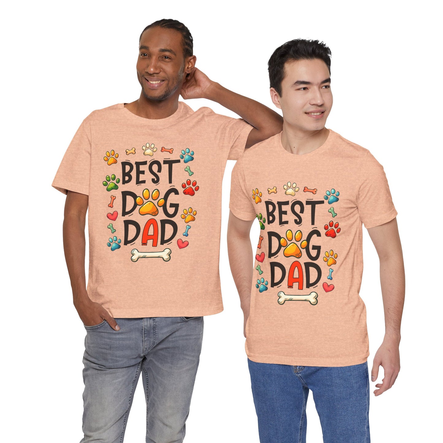 Best Dog Dad Tee - Fun Pet Lover Short Sleeve Shirt