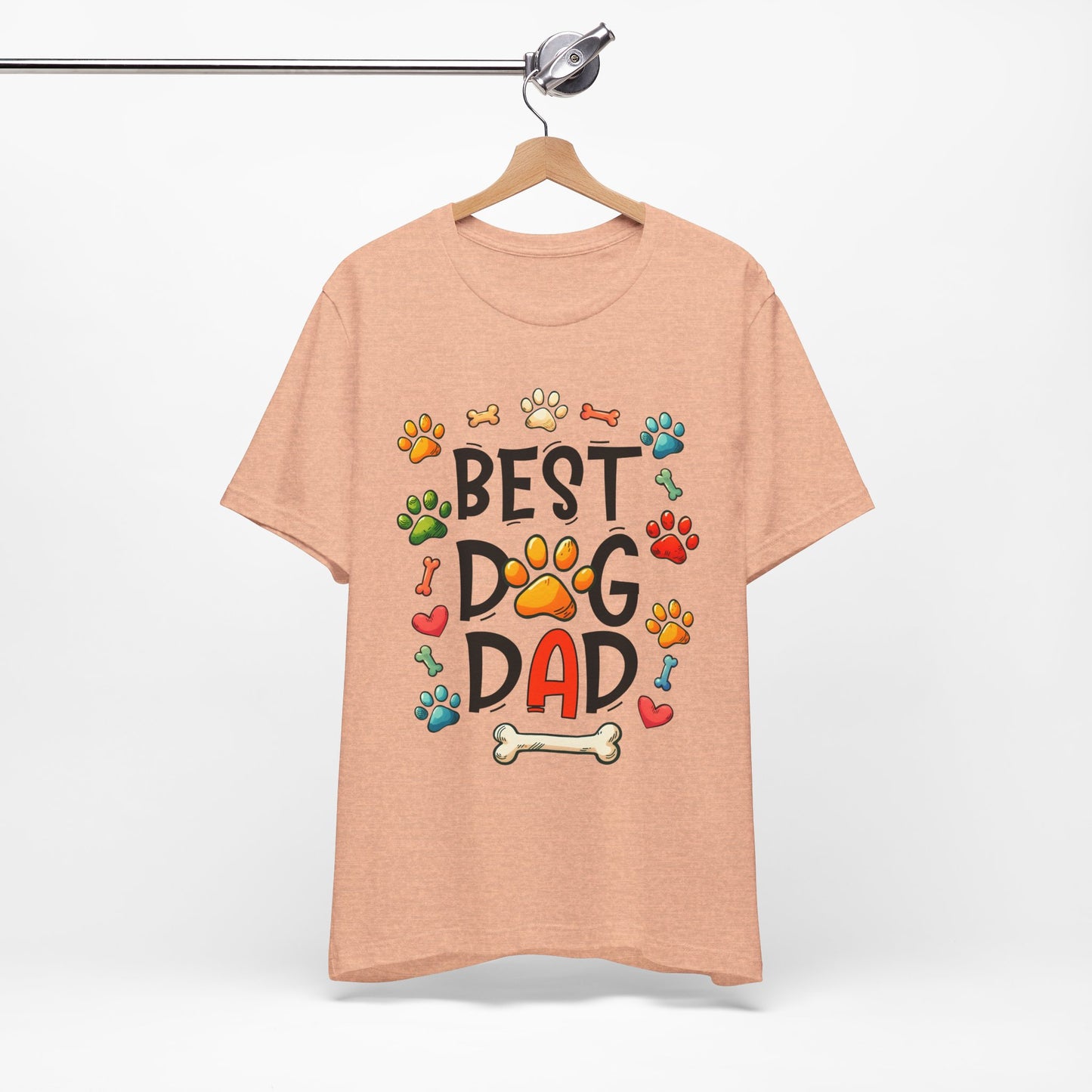 Best Dog Dad Tee - Fun Pet Lover Short Sleeve Shirt