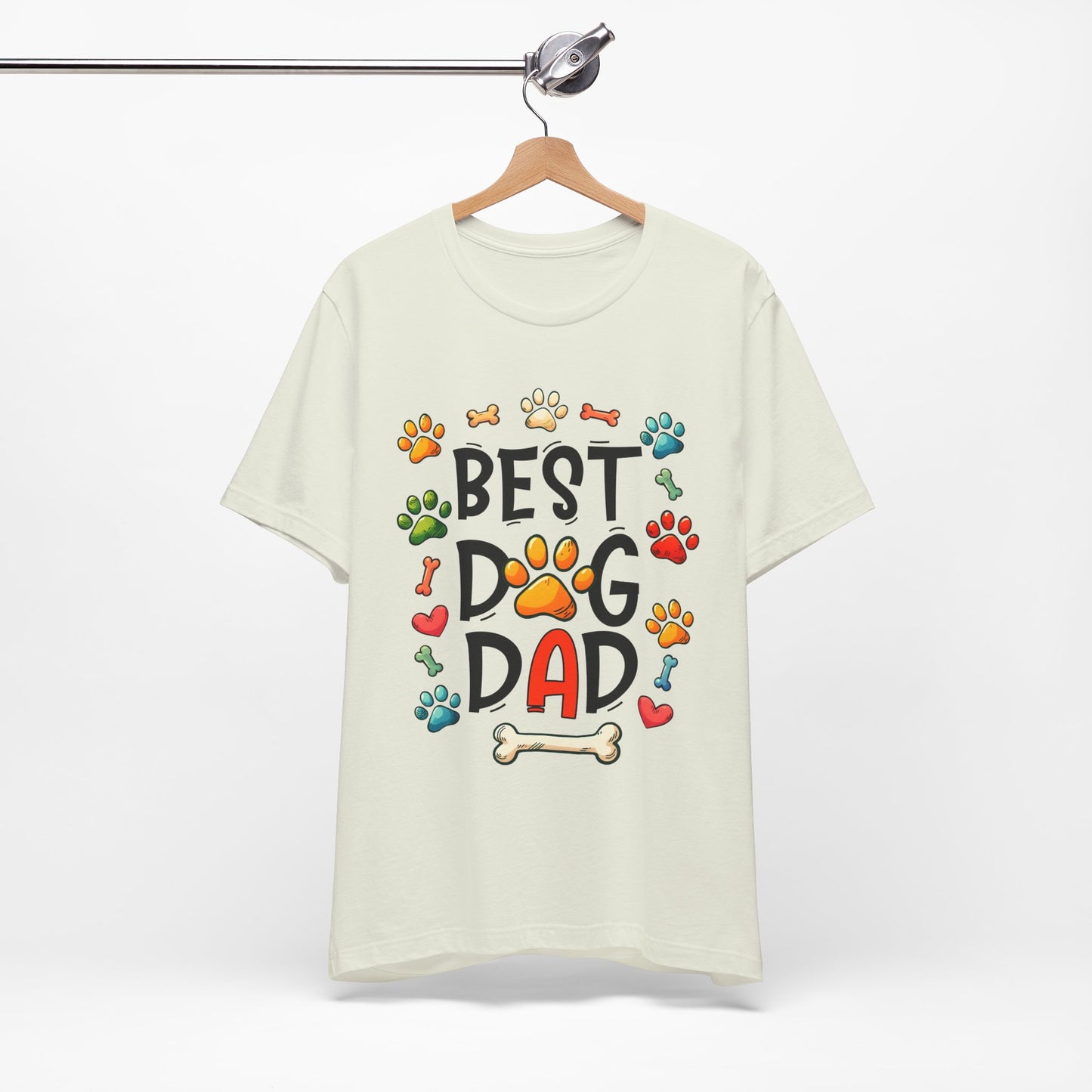 Best Dog Dad Tee - Fun Pet Lover Short Sleeve Shirt