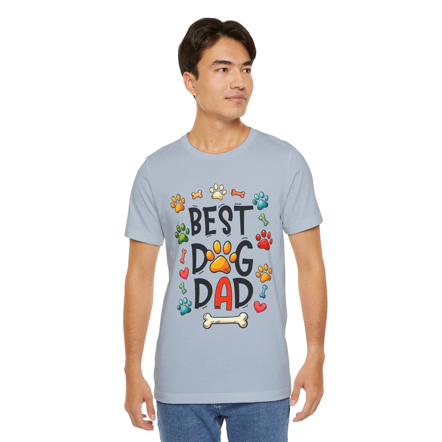 Best Dog Dad Tee - Fun Pet Lover Short Sleeve Shirt
