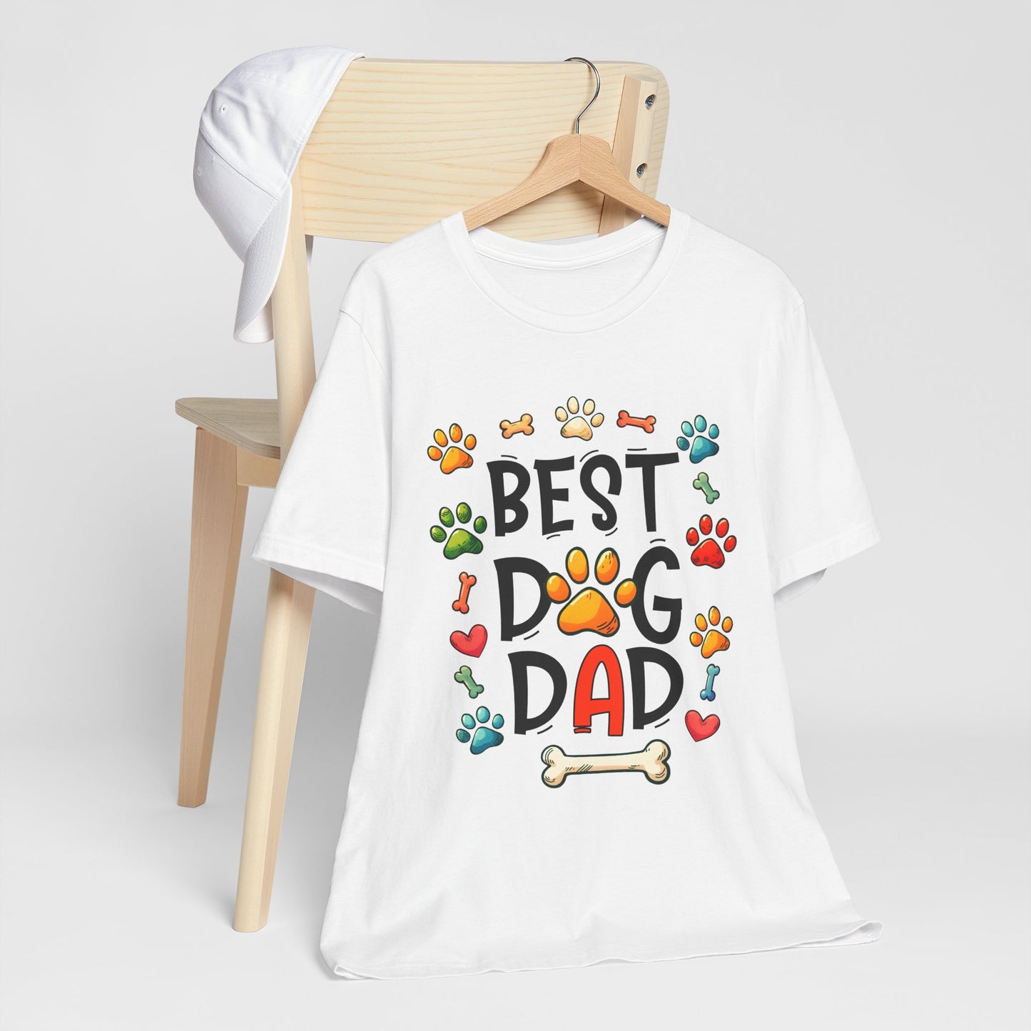 Best Dog Dad Tee - Fun Pet Lover Short Sleeve Shirt