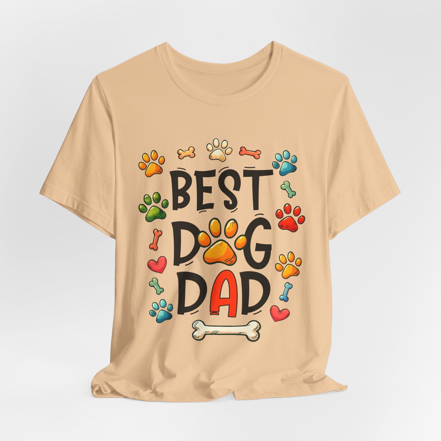 Best Dog Dad Tee - Fun Pet Lover Short Sleeve Shirt