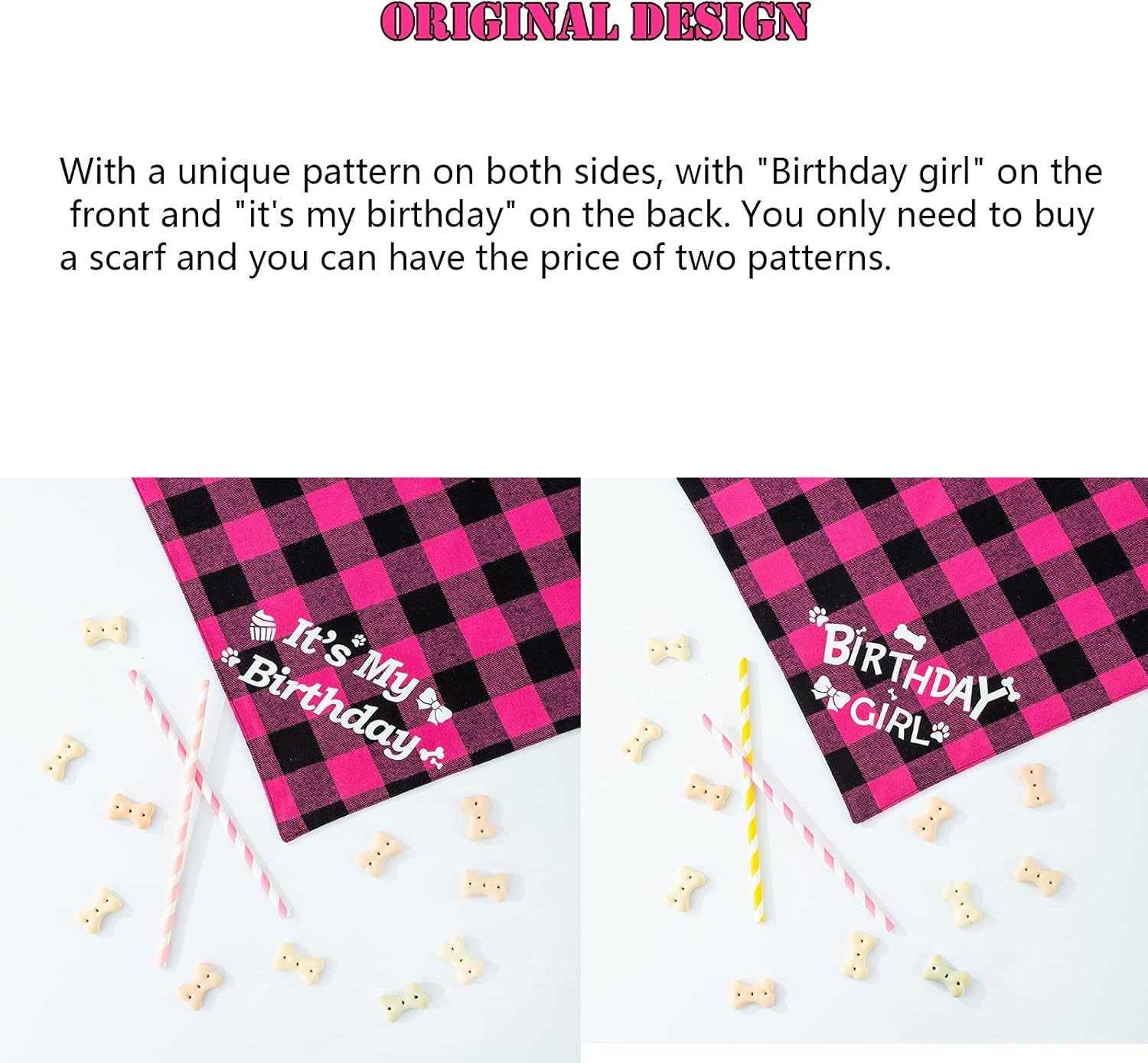 Dog Birthday Party Supplies, Dog Birthday Girl Bandana Triangle Hat Scarfs Flag Balloon Bow Tie Birthday Number with Cute Doggie Birthday Party Set Decorations