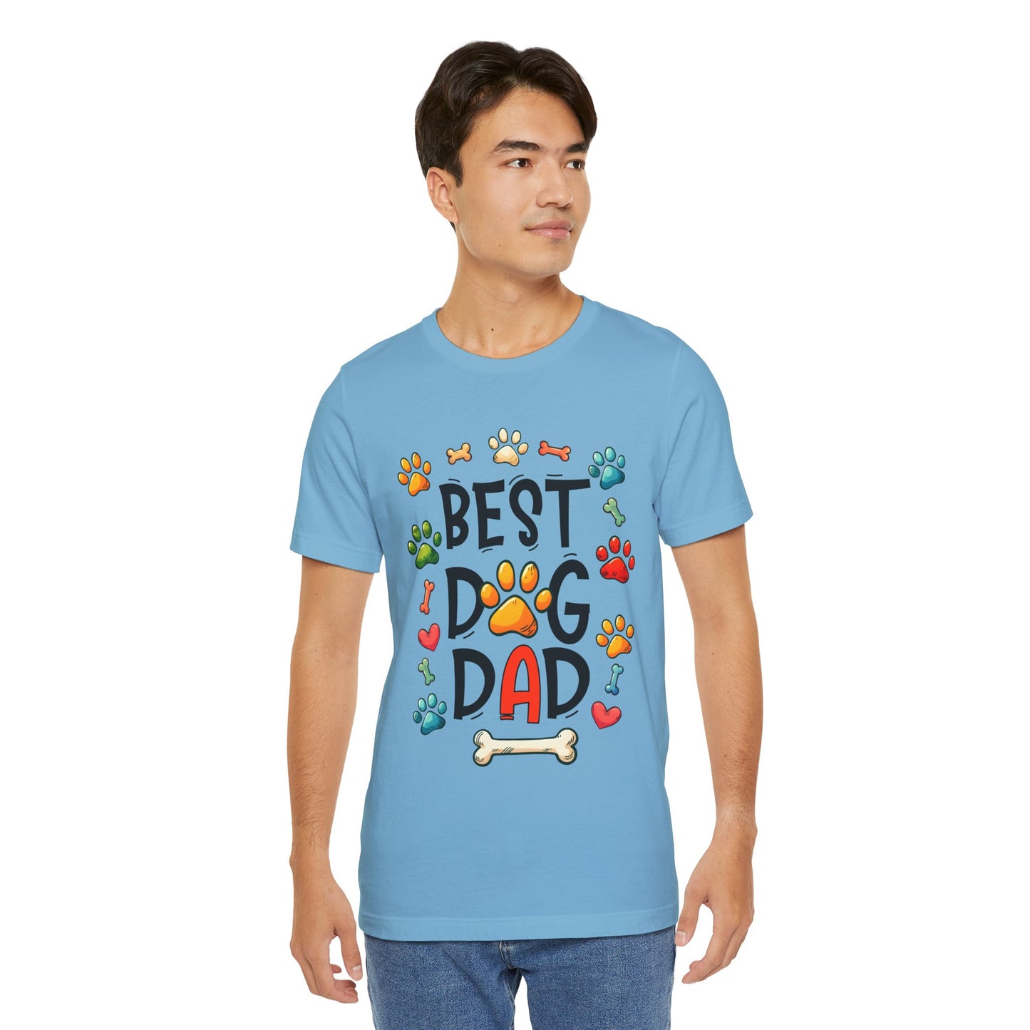 Best Dog Dad Tee - Fun Pet Lover Short Sleeve Shirt