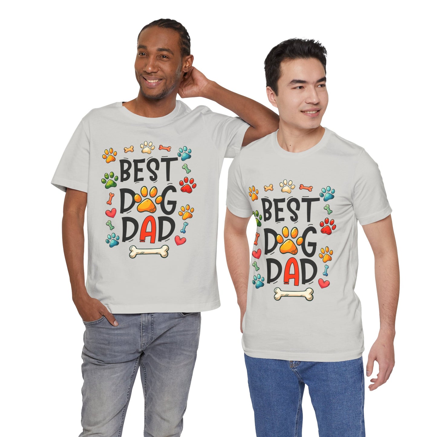 Best Dog Dad Tee - Fun Pet Lover Short Sleeve Shirt
