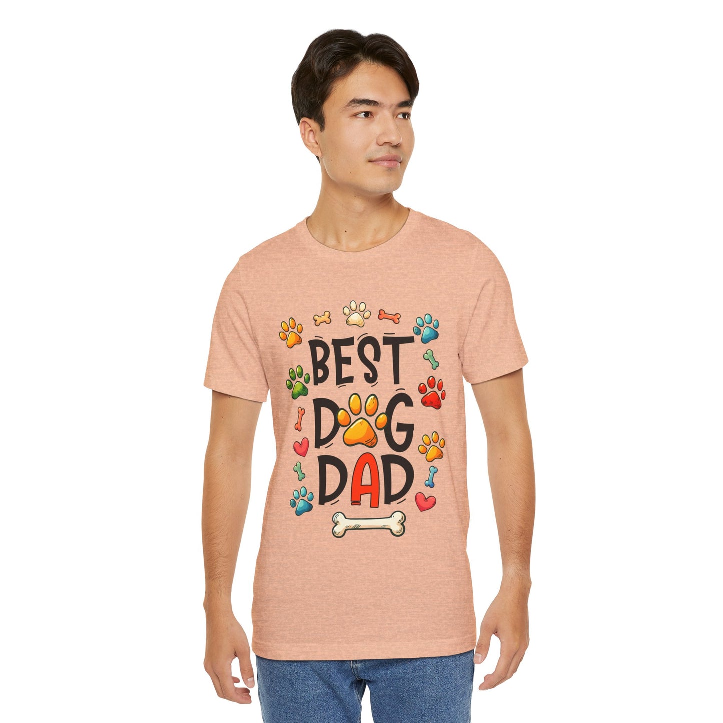 Best Dog Dad Tee - Fun Pet Lover Short Sleeve Shirt