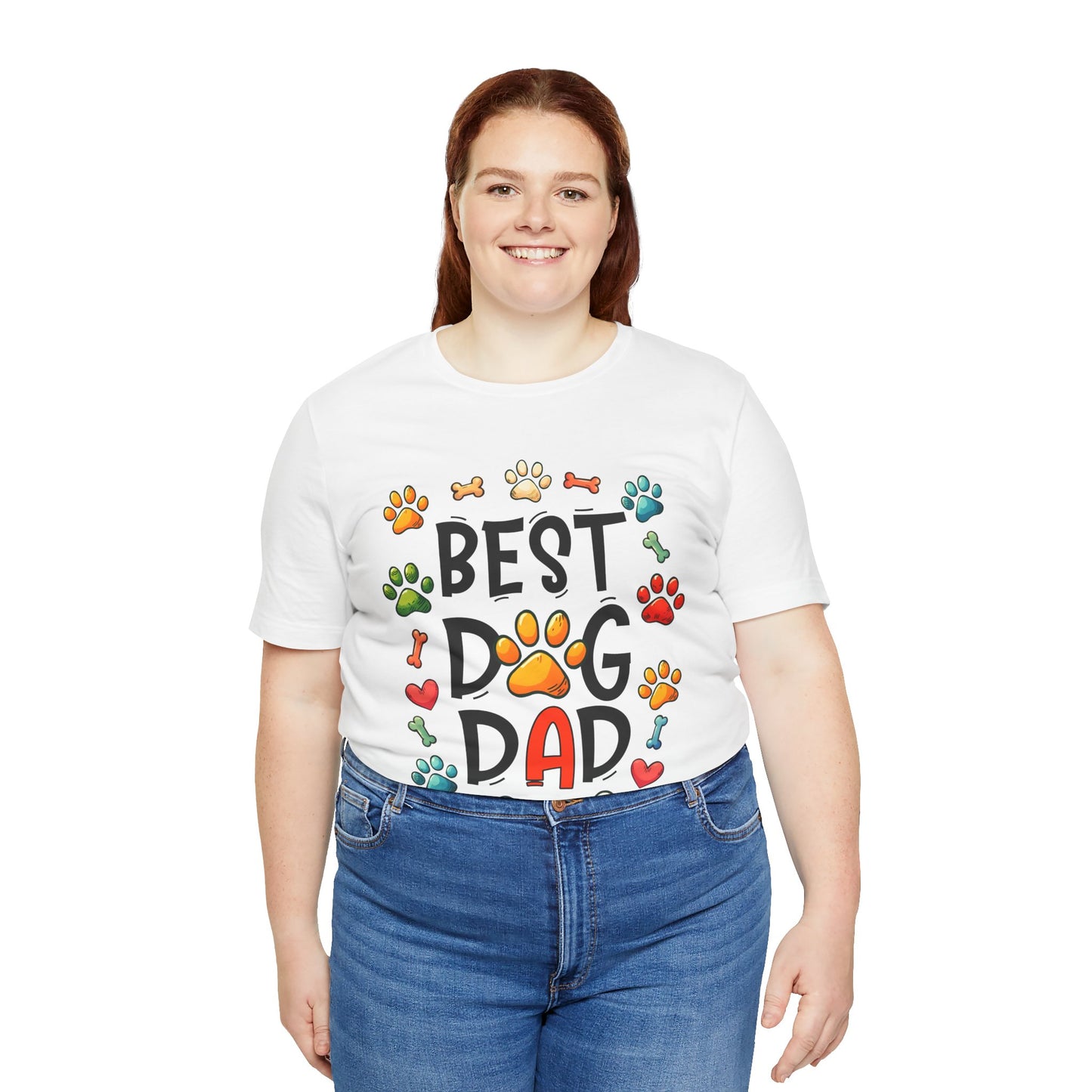 Best Dog Dad Tee - Fun Pet Lover Short Sleeve Shirt