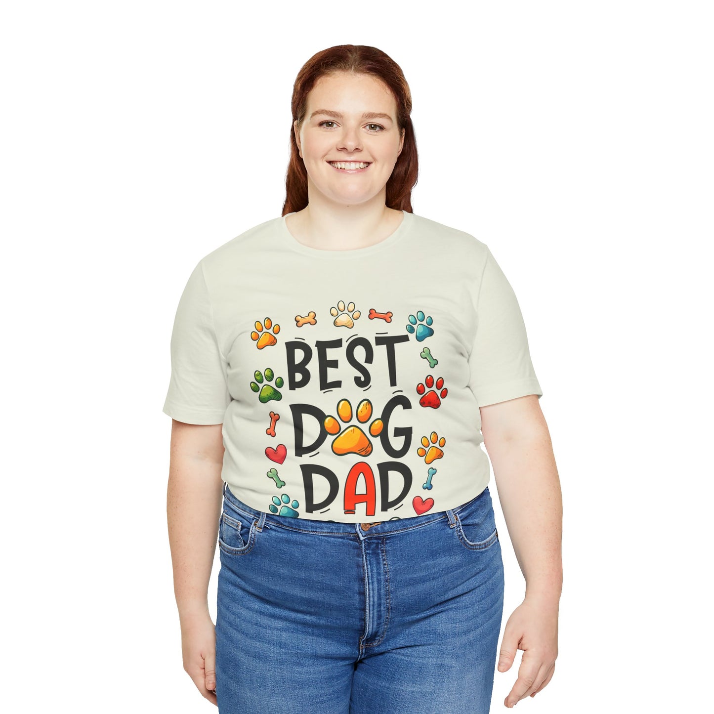 Best Dog Dad Tee - Fun Pet Lover Short Sleeve Shirt