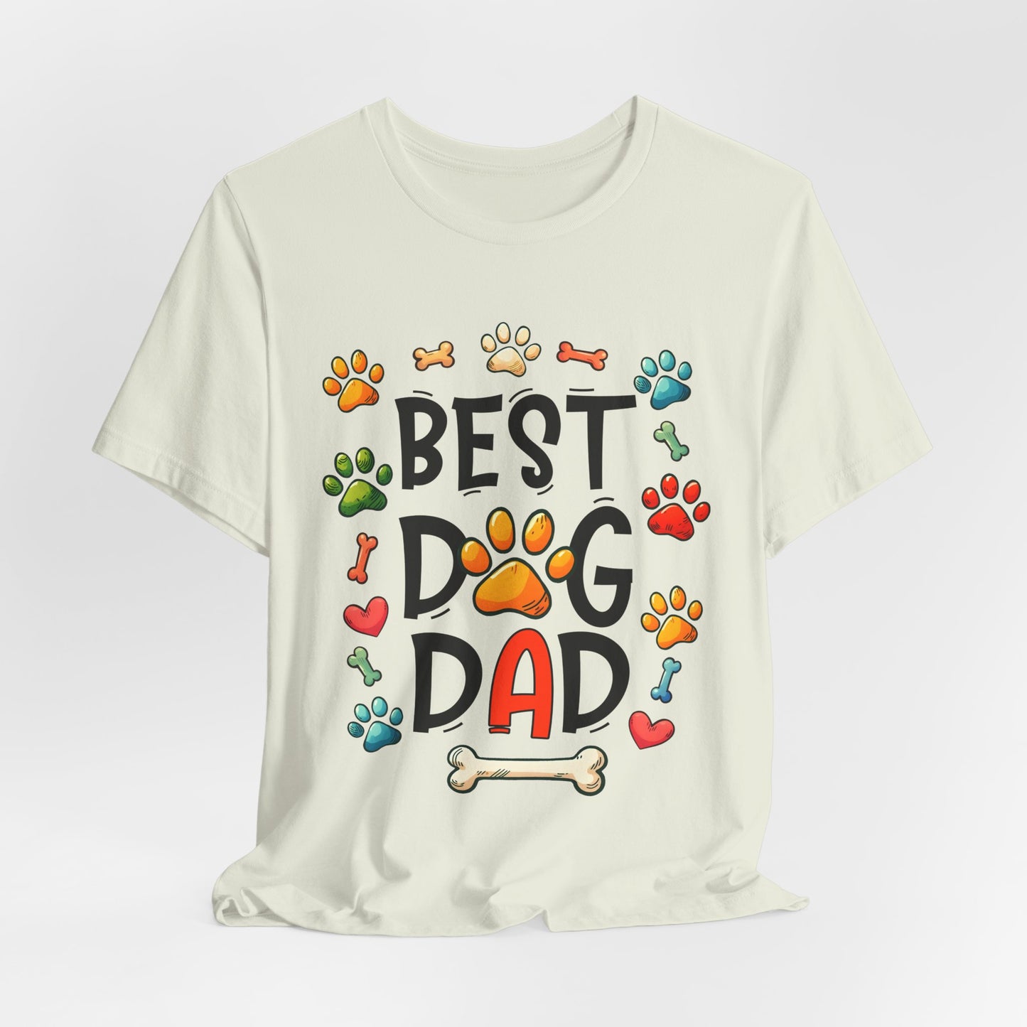 Best Dog Dad Tee - Fun Pet Lover Short Sleeve Shirt