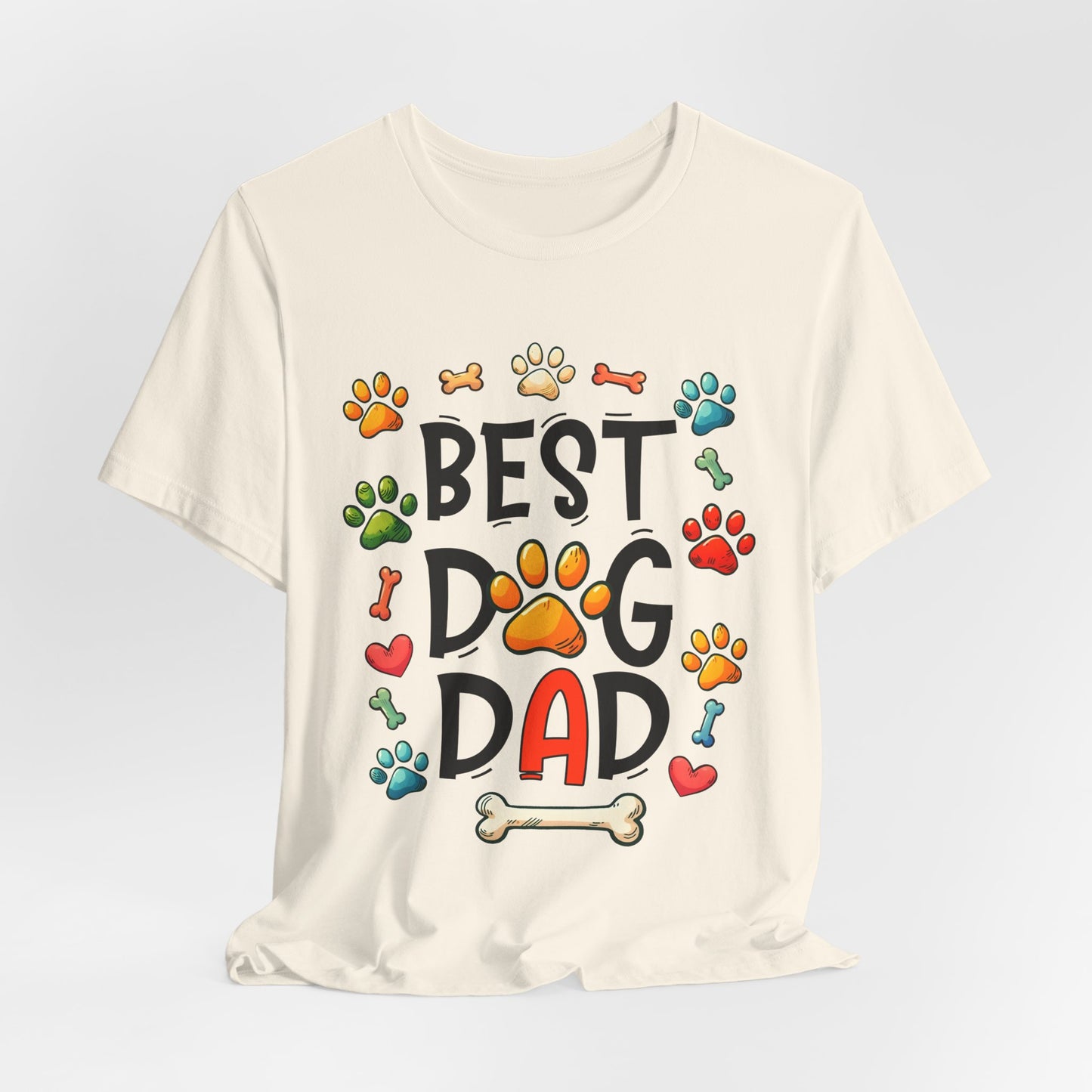 Best Dog Dad Tee - Fun Pet Lover Short Sleeve Shirt