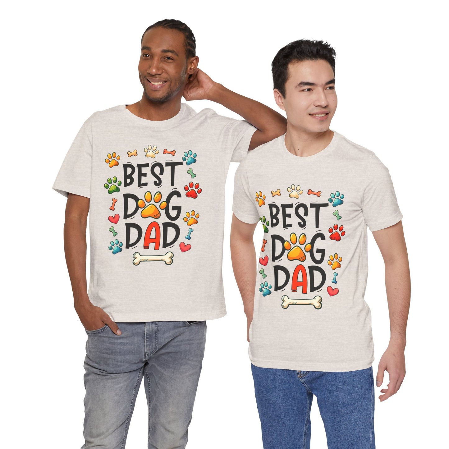 Best Dog Dad Tee - Fun Pet Lover Short Sleeve Shirt