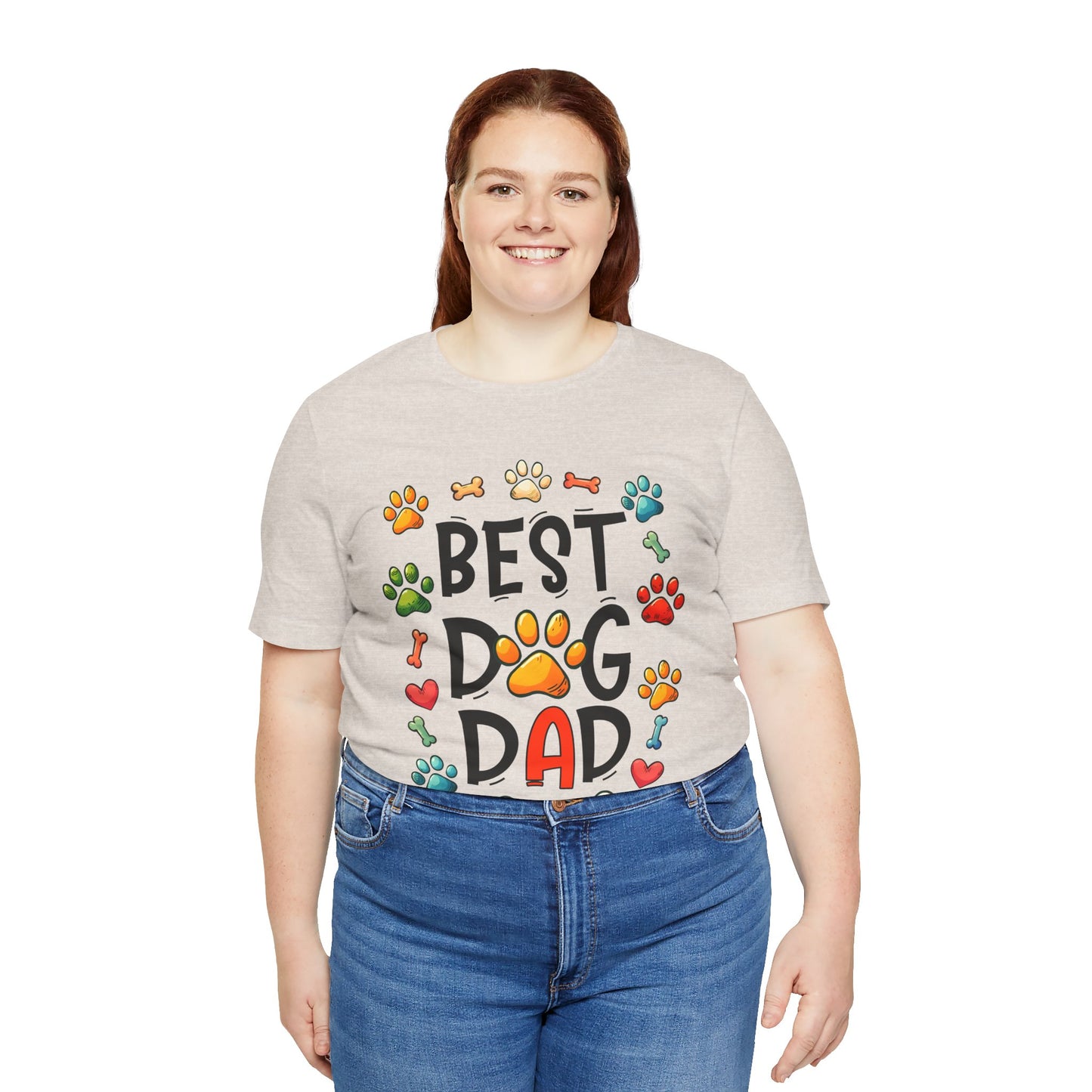 Best Dog Dad Tee - Fun Pet Lover Short Sleeve Shirt