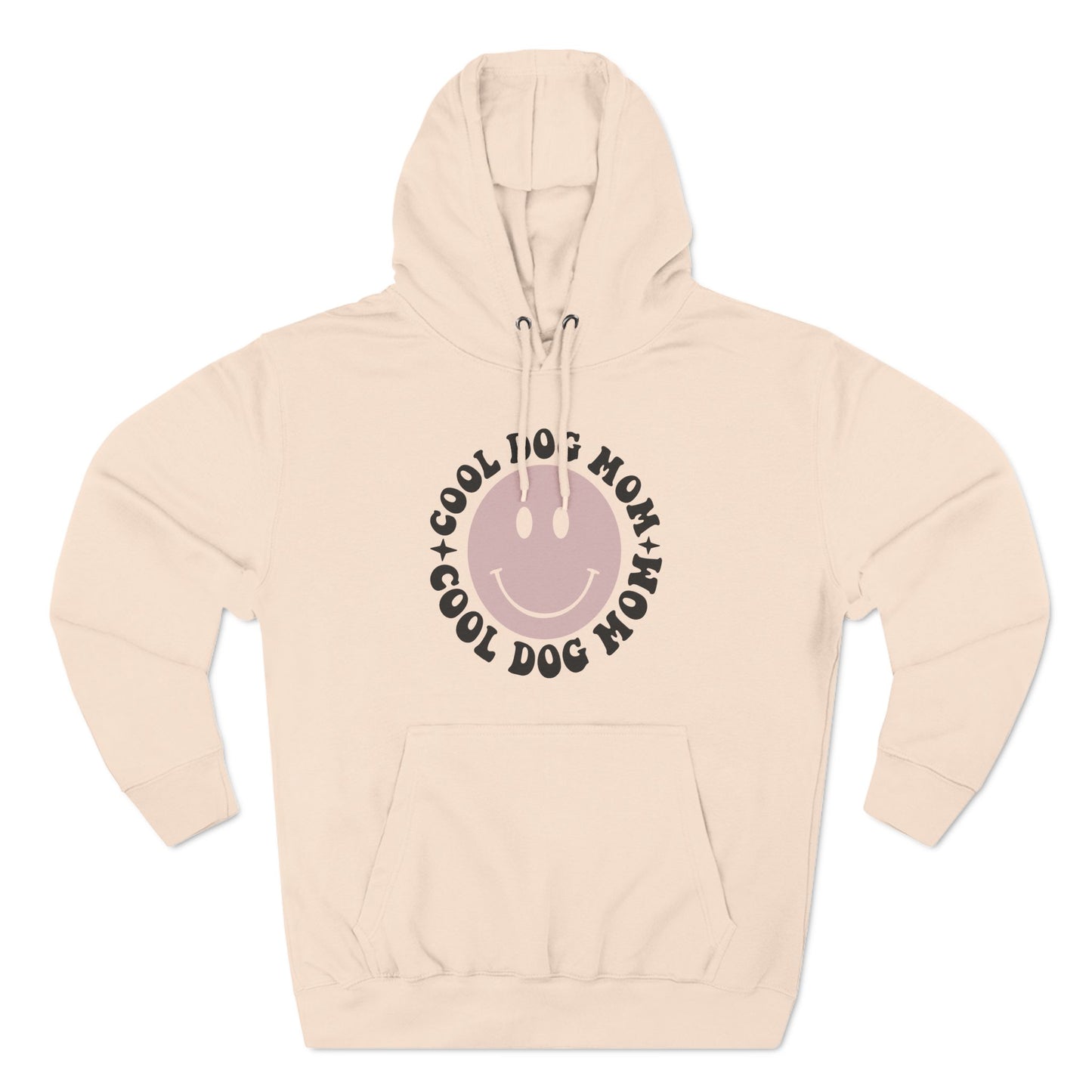 Cool Dog Mom Three-Panel Fleece Hoodie - Perfect Gift for Dog Lovers