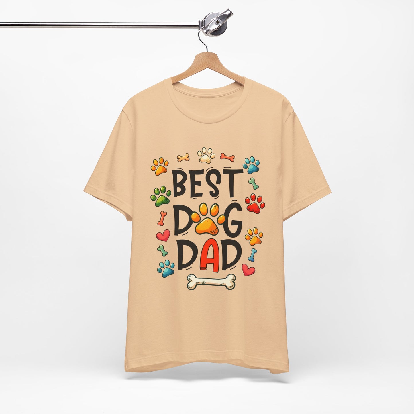 Best Dog Dad Tee - Fun Pet Lover Short Sleeve Shirt