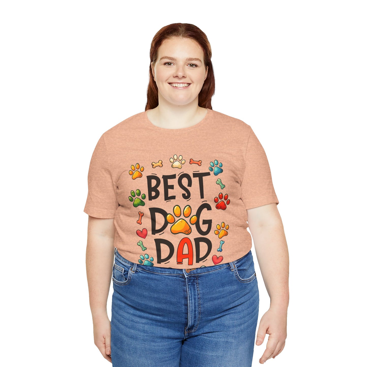 Best Dog Dad Tee - Fun Pet Lover Short Sleeve Shirt