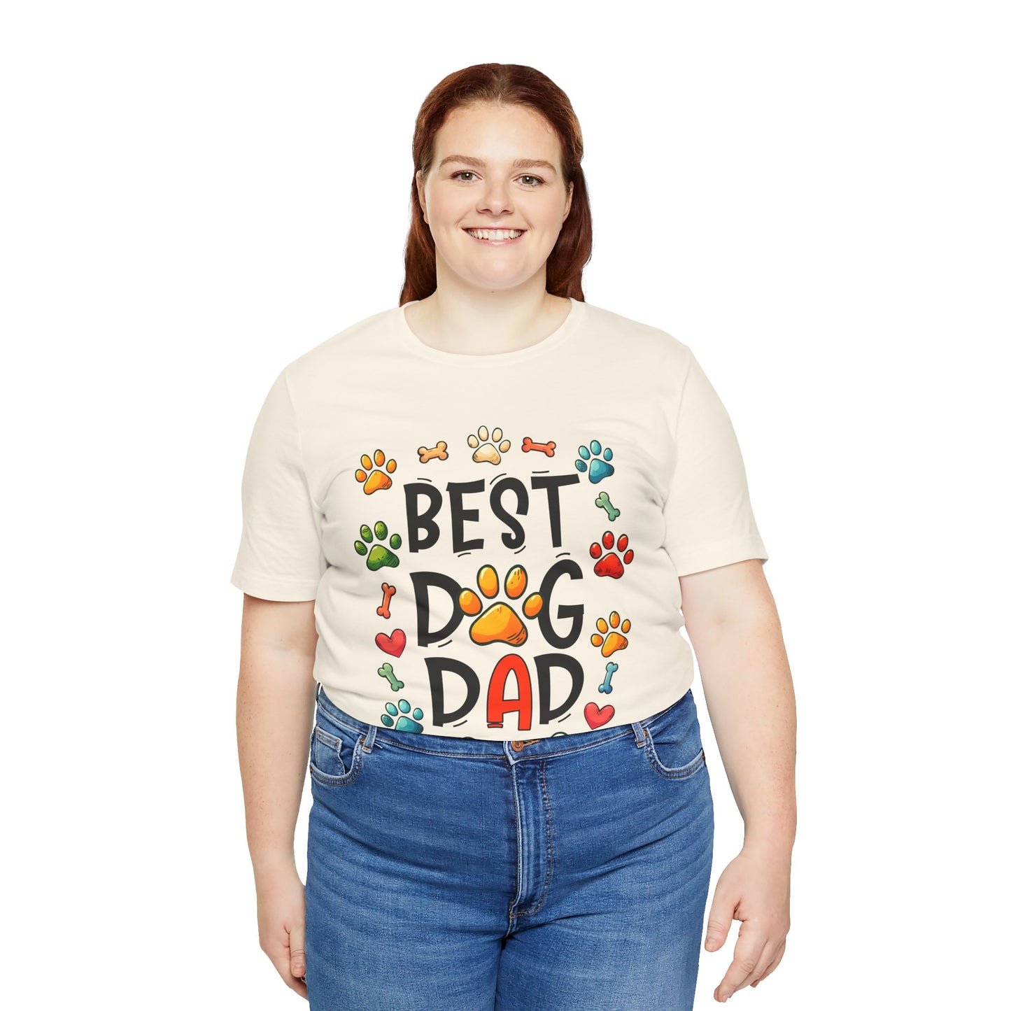 Best Dog Dad Tee - Fun Pet Lover Short Sleeve Shirt