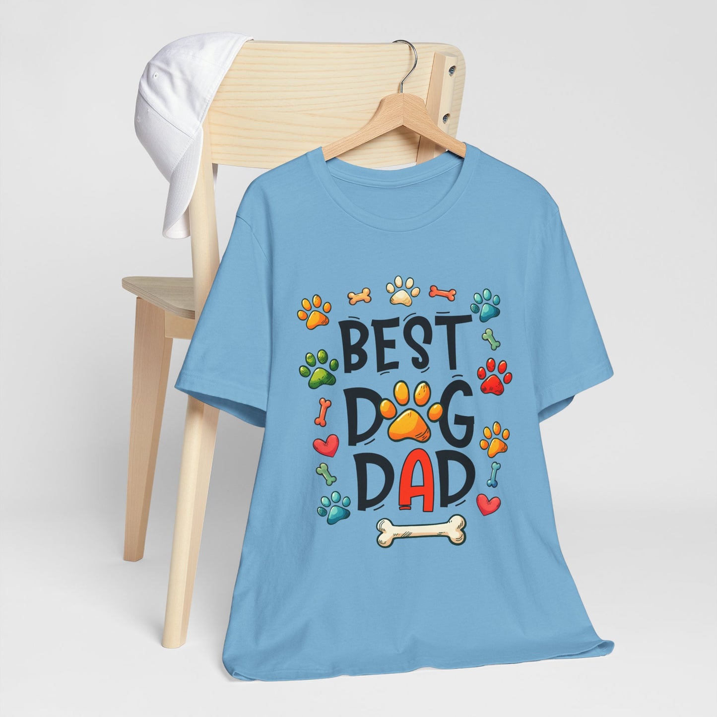 Best Dog Dad Tee - Fun Pet Lover Short Sleeve Shirt