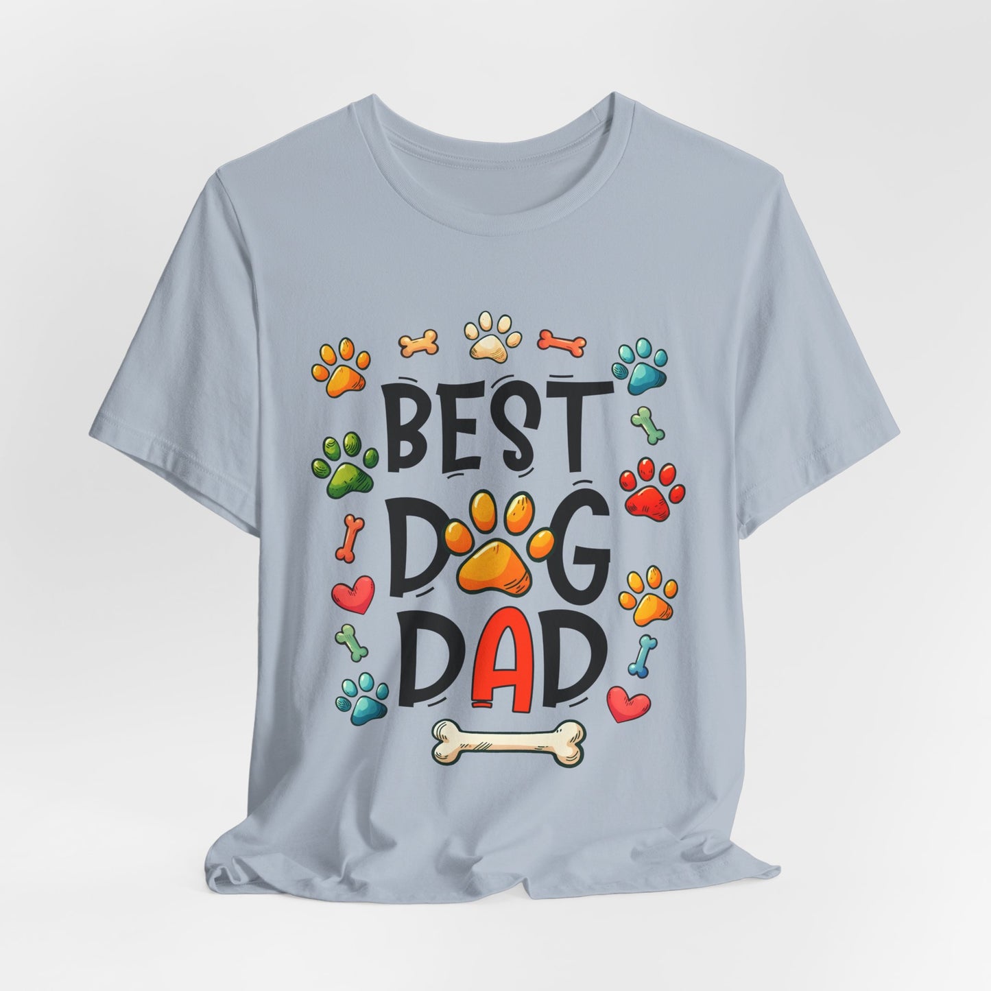Best Dog Dad Tee - Fun Pet Lover Short Sleeve Shirt