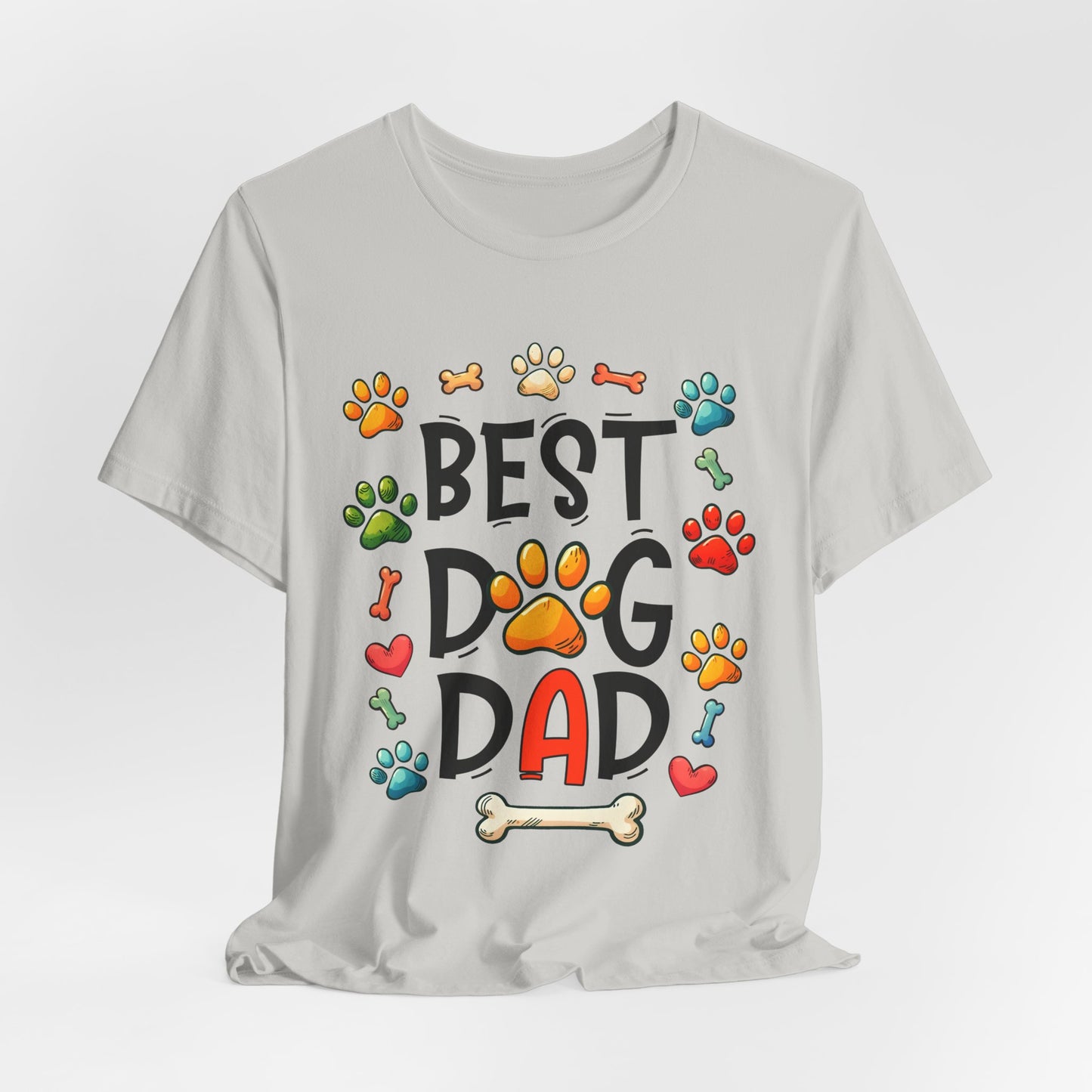Best Dog Dad Tee - Fun Pet Lover Short Sleeve Shirt