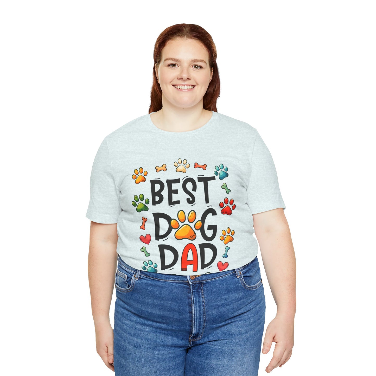 Best Dog Dad Tee - Fun Pet Lover Short Sleeve Shirt